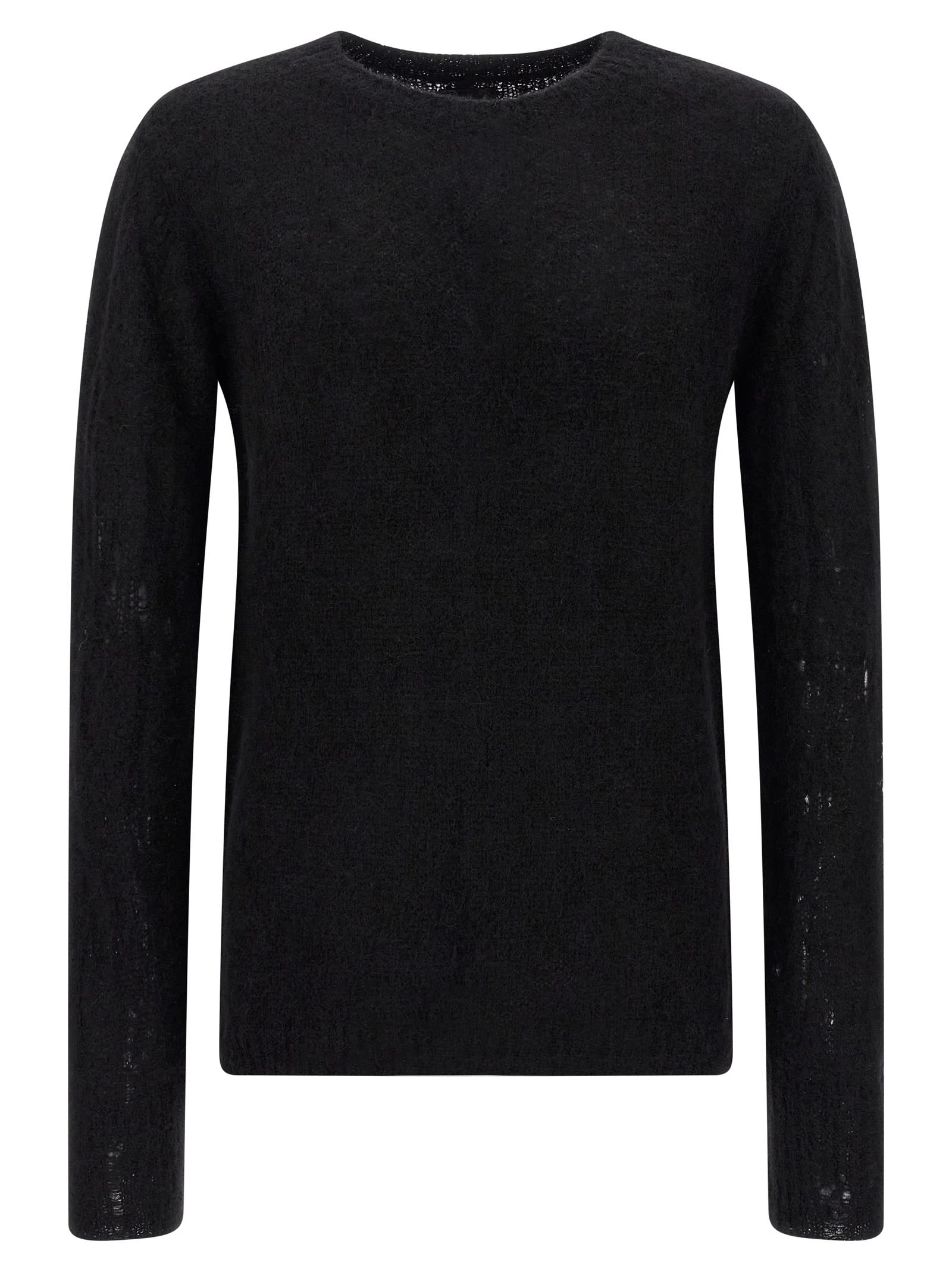 Thom Krom Crew-neck Long-sleeve Sweater In Black