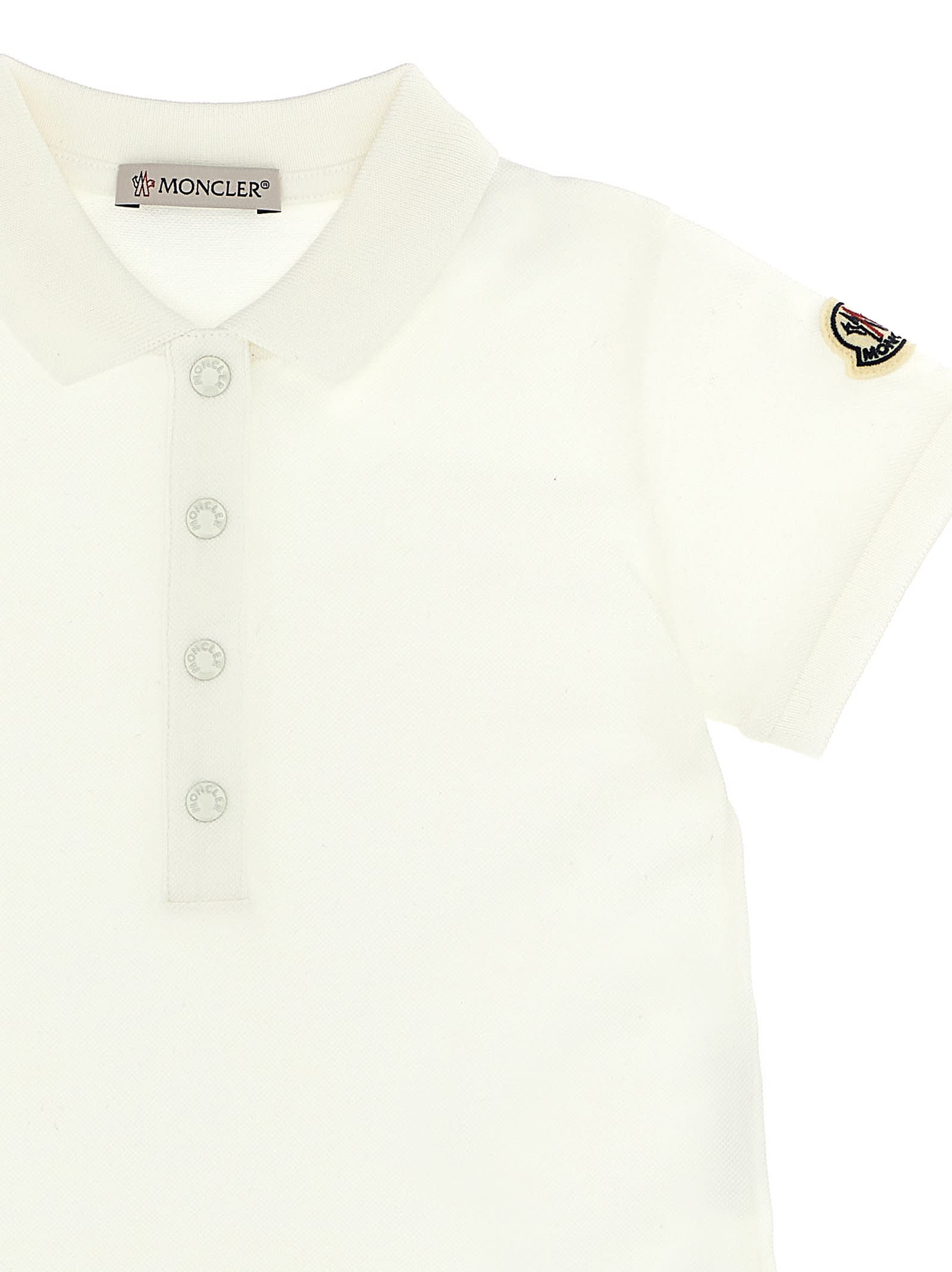 Moncler Polo Dress In White