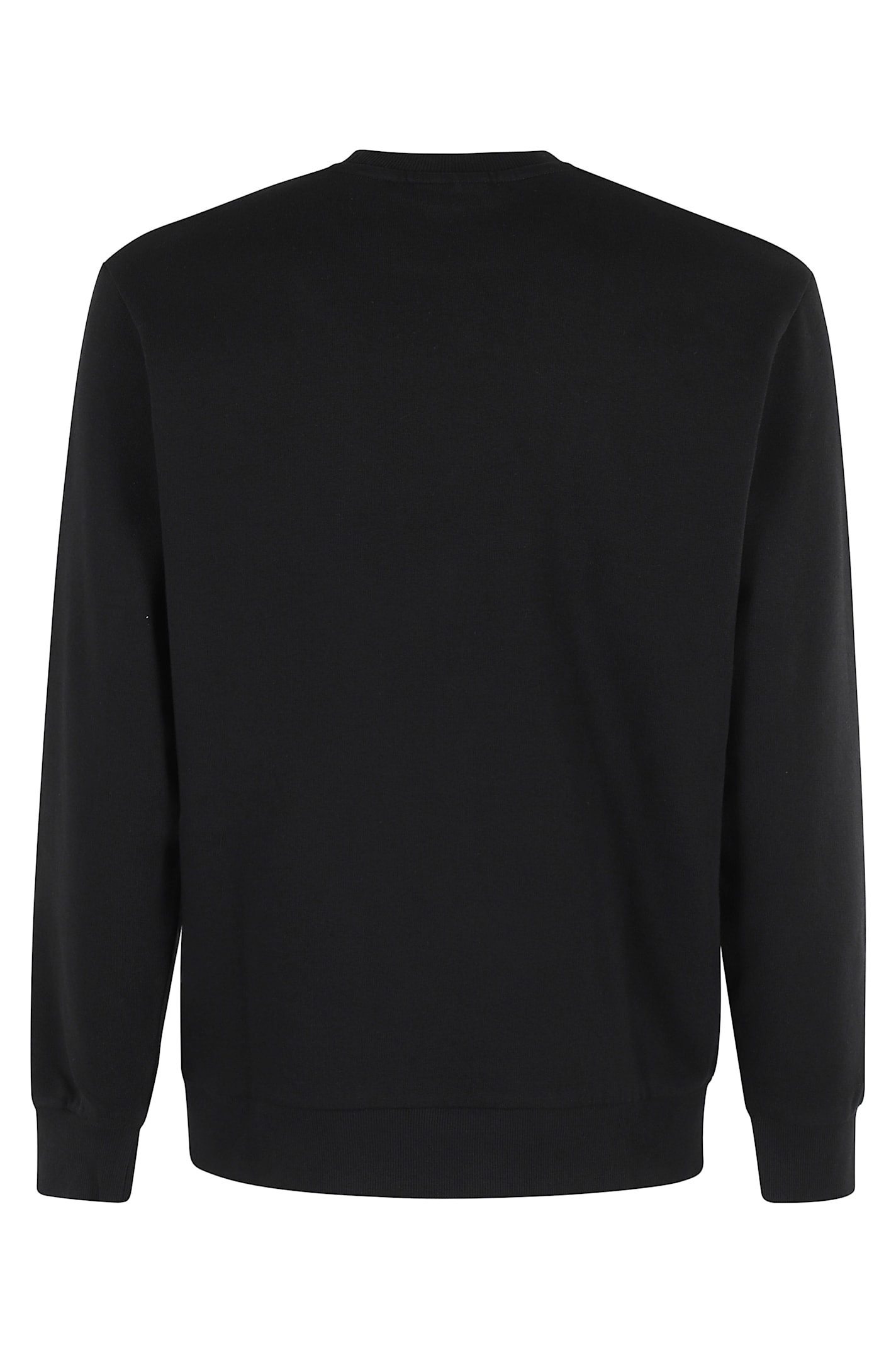 Carhartt Black Crewneck Sweatshirt With White Embroidered Logo In Black
