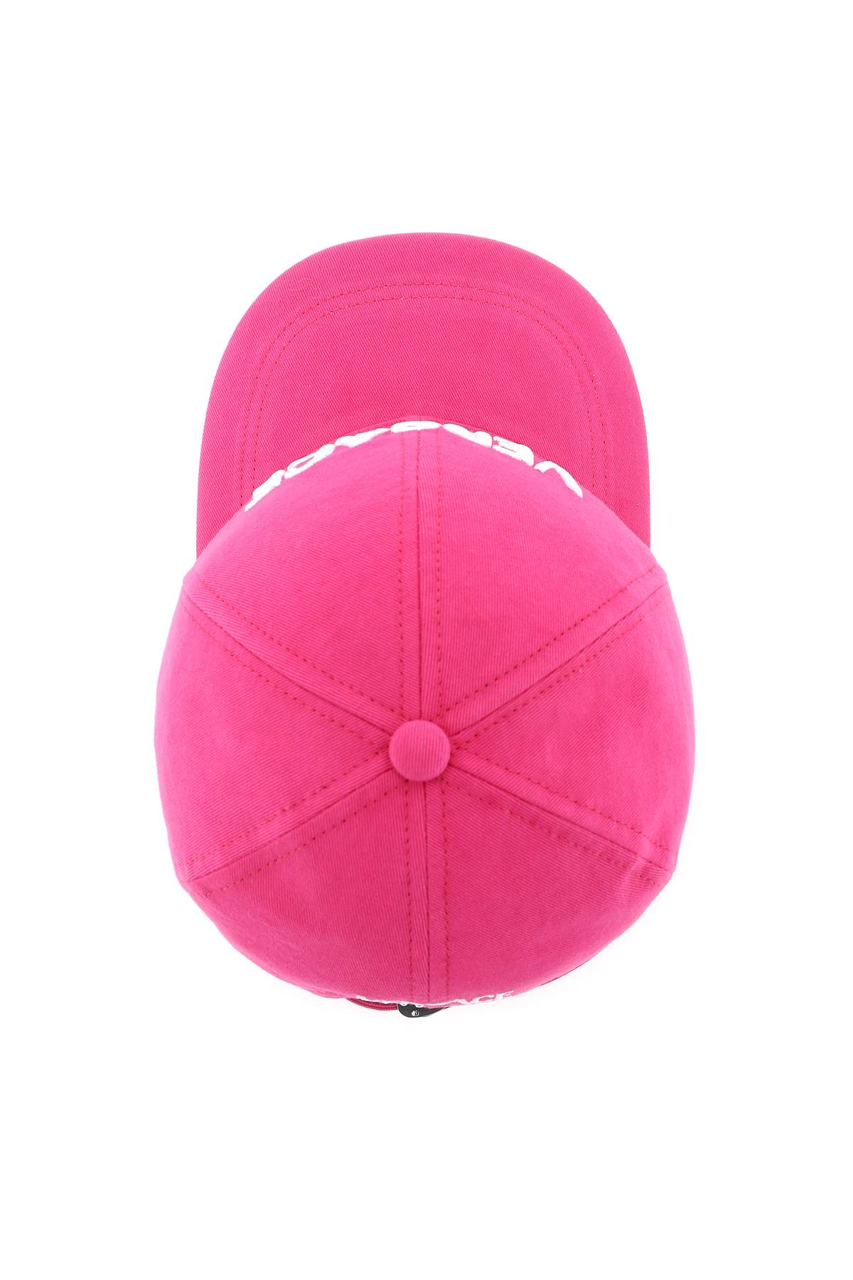 Versace Embroidered Logo Cap In Pink