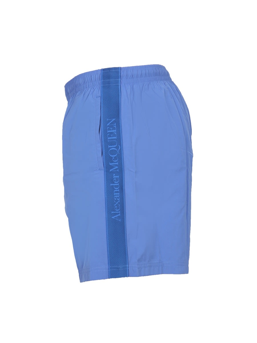 Alexander Mcqueen Men's Medium Swimsuit In Baby Blue