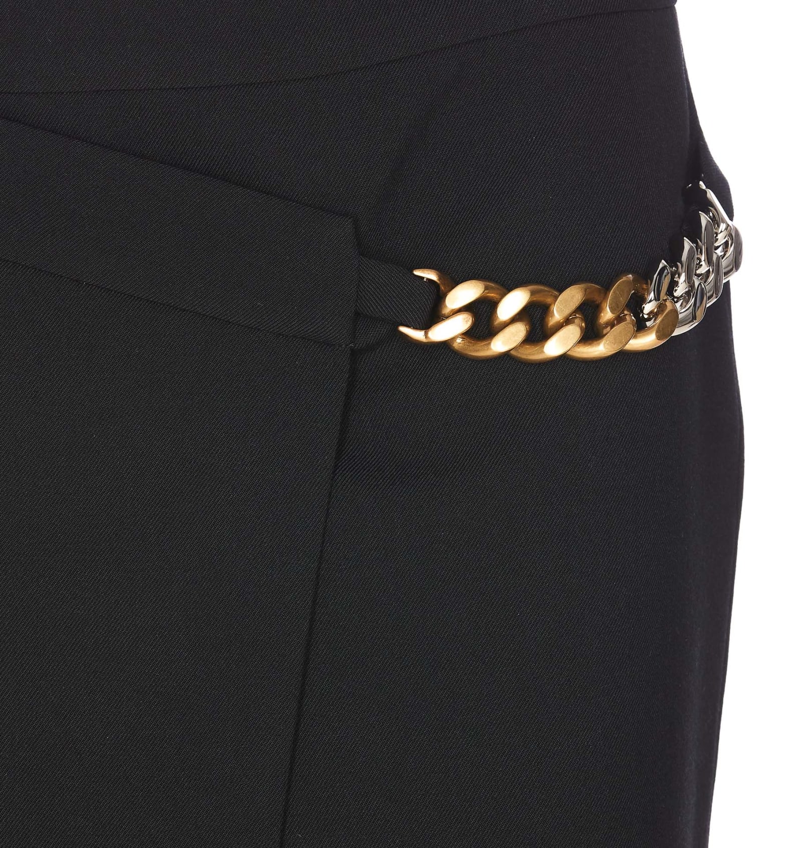 Shop Stella Mccartney Falabella Chain Mini Skirt In Nero