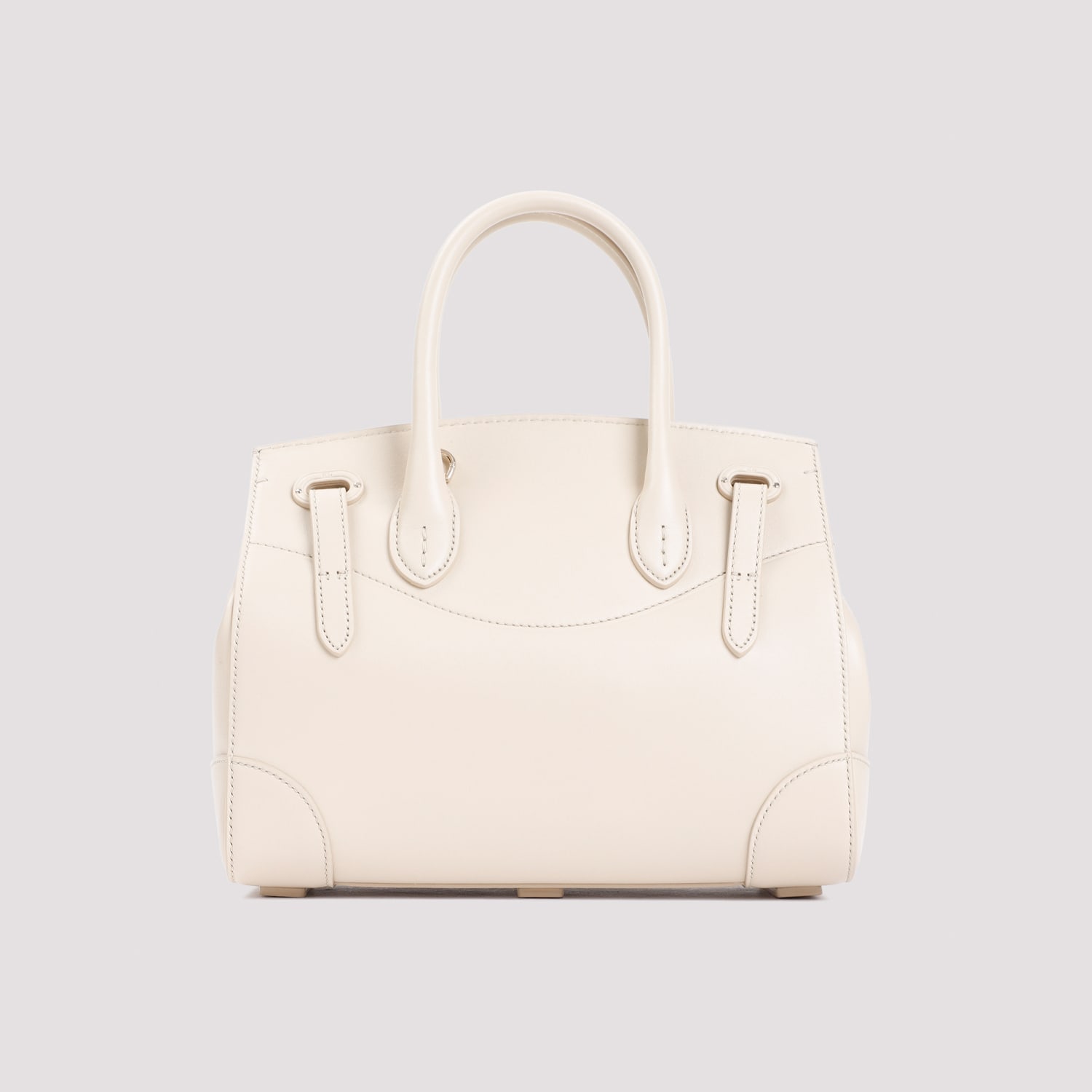 Shop Ralph Lauren Ricky Calf Leather Handbag In Fawn