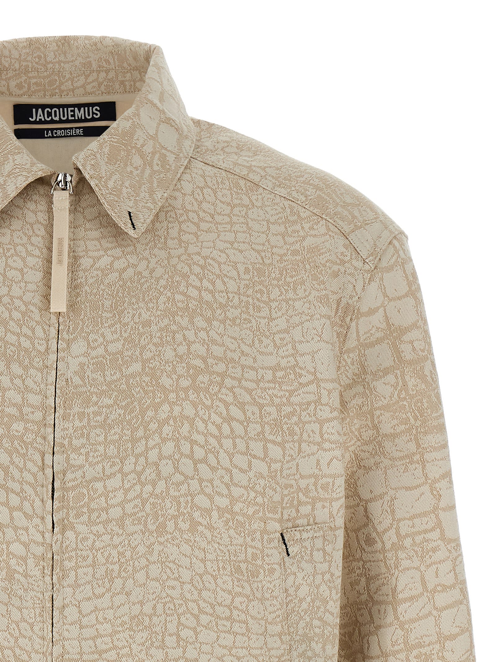 Jacquemus Beige La Veste De-nimes Canevas Jacket In Beige