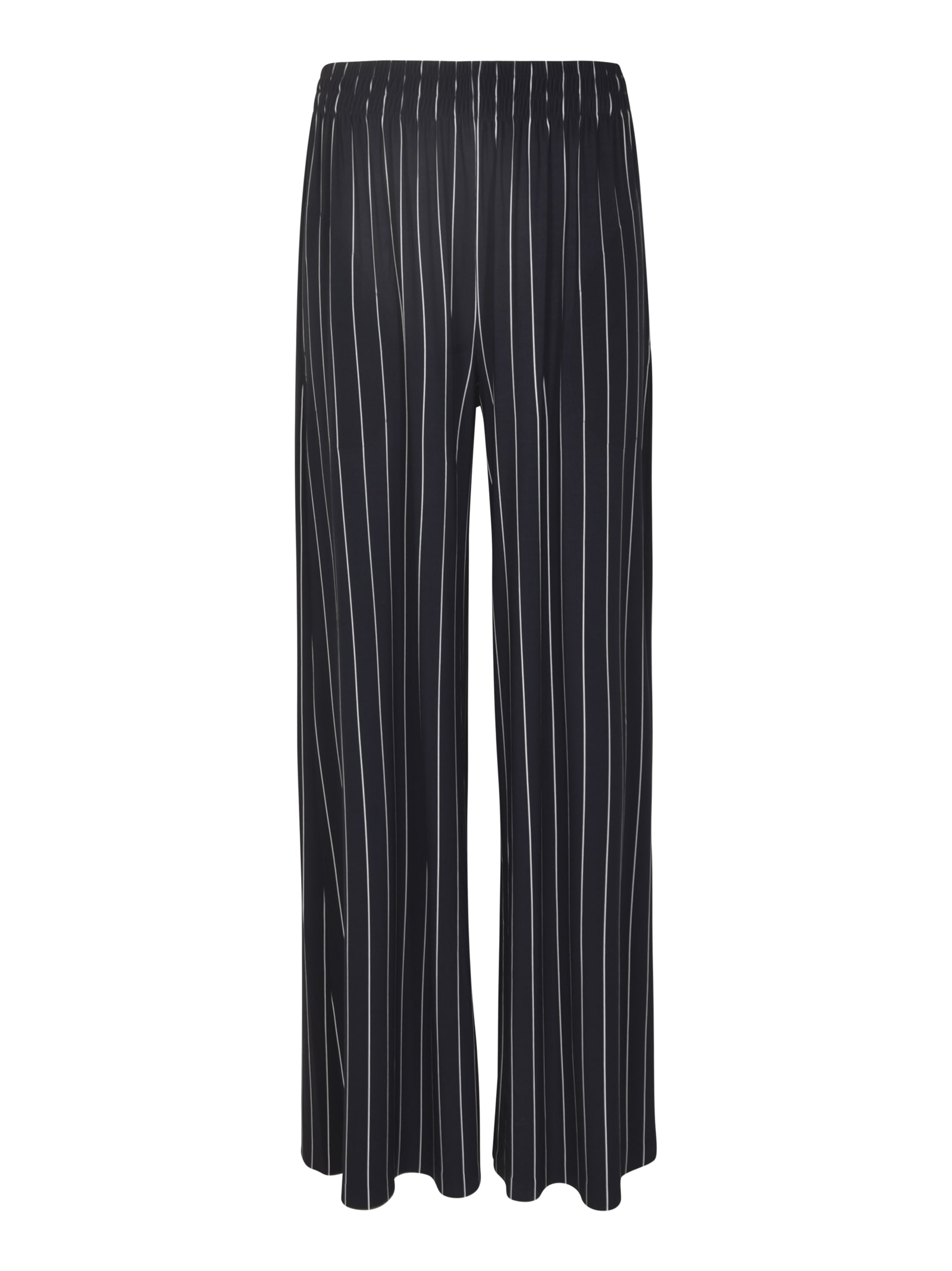 Elastic Waist Stripe Patterned Trousers