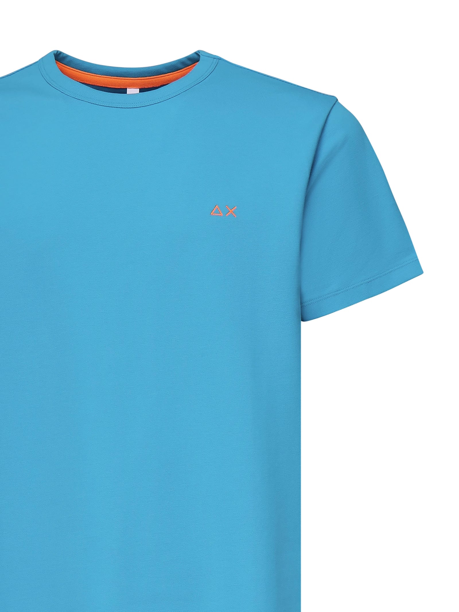 Sun 68 T-shirt With Logo In Blue