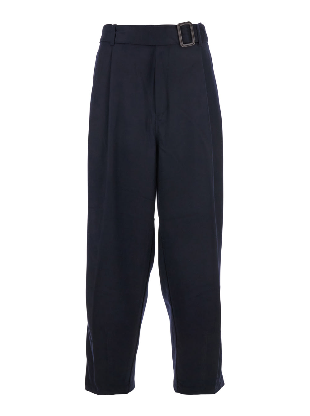 Emporio Armani Look 1 Pantalone Con Doppia Pince E Cintura In Blue