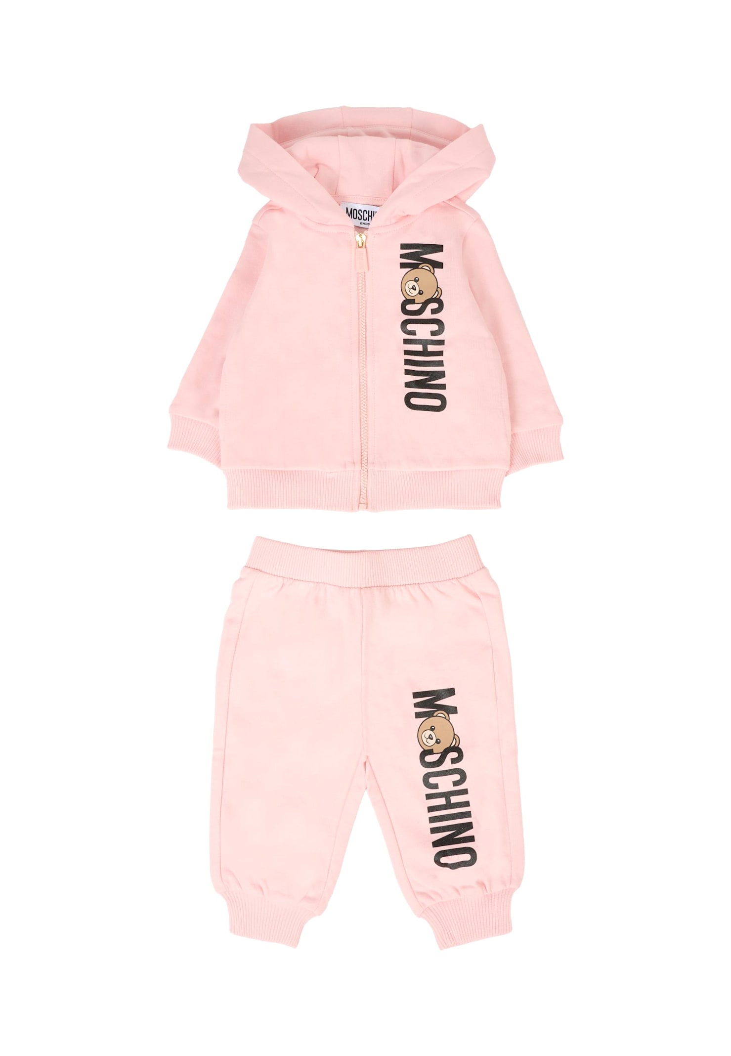 Moschino Pink Suit For Baby Girl With Teddy Bear In Pink