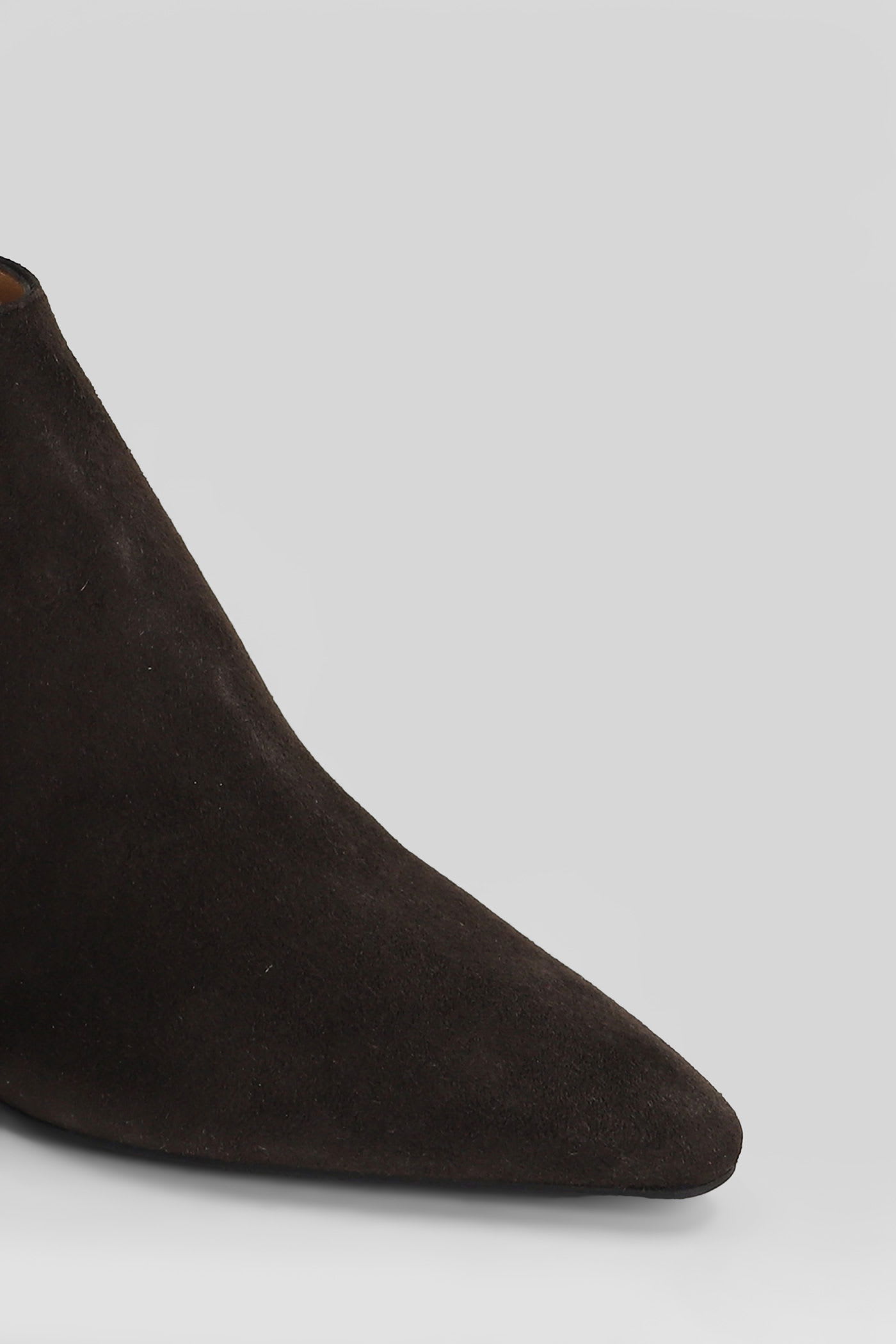 Roberto Festa Esta High Heels Ankle Boots In Dark Brown Suede In Brown