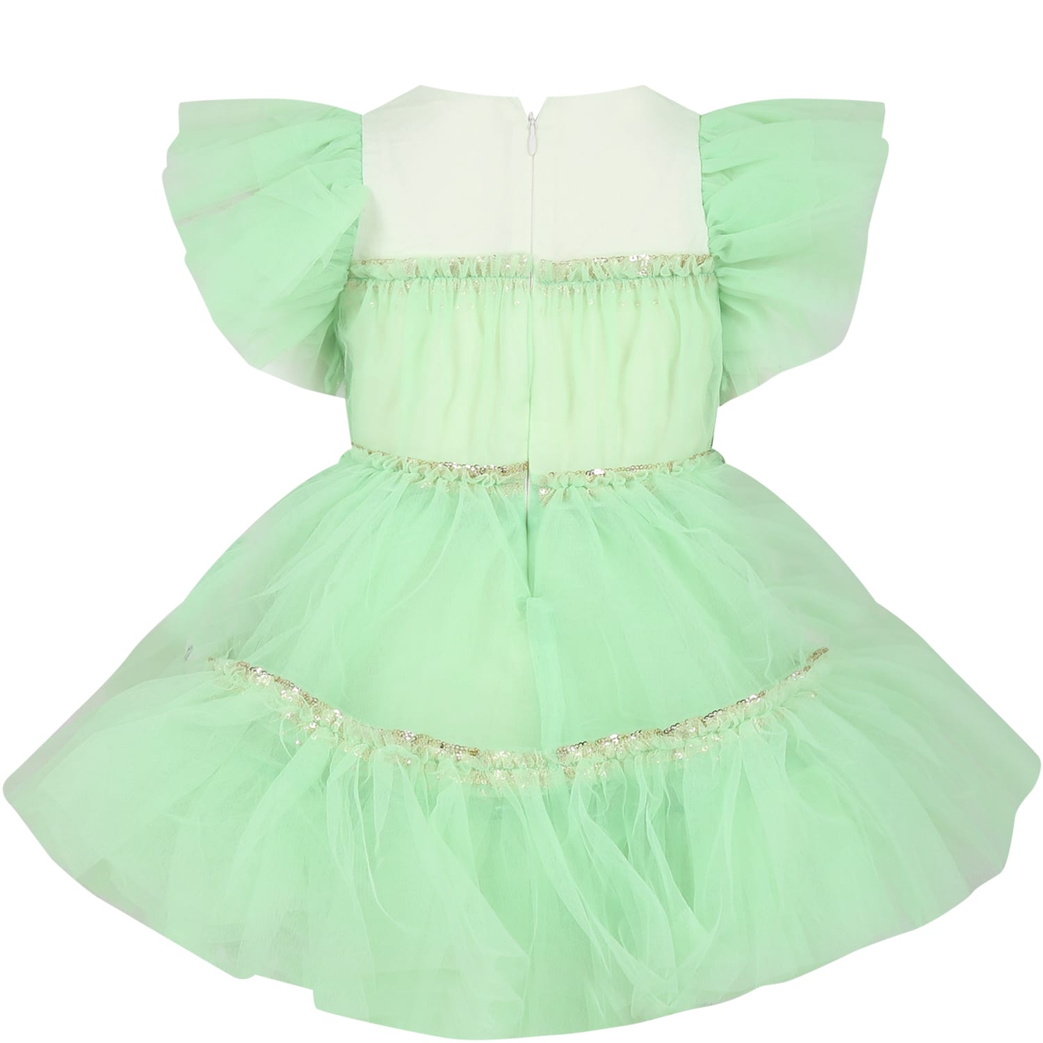 Shop Billieblush Green Tulle Dress For Girl