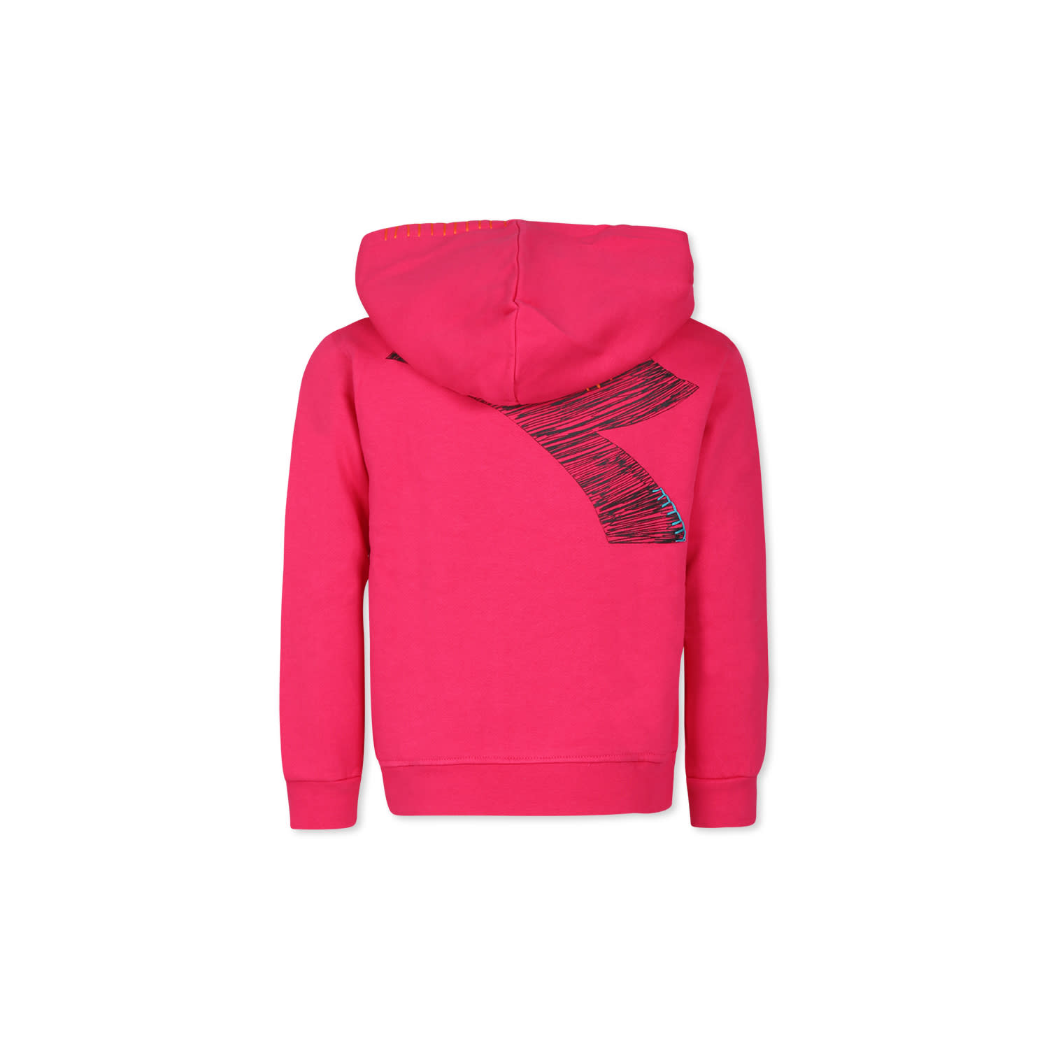 Diadora Fuchsia Sweatshirt For Girl With Logo In Fuchsia