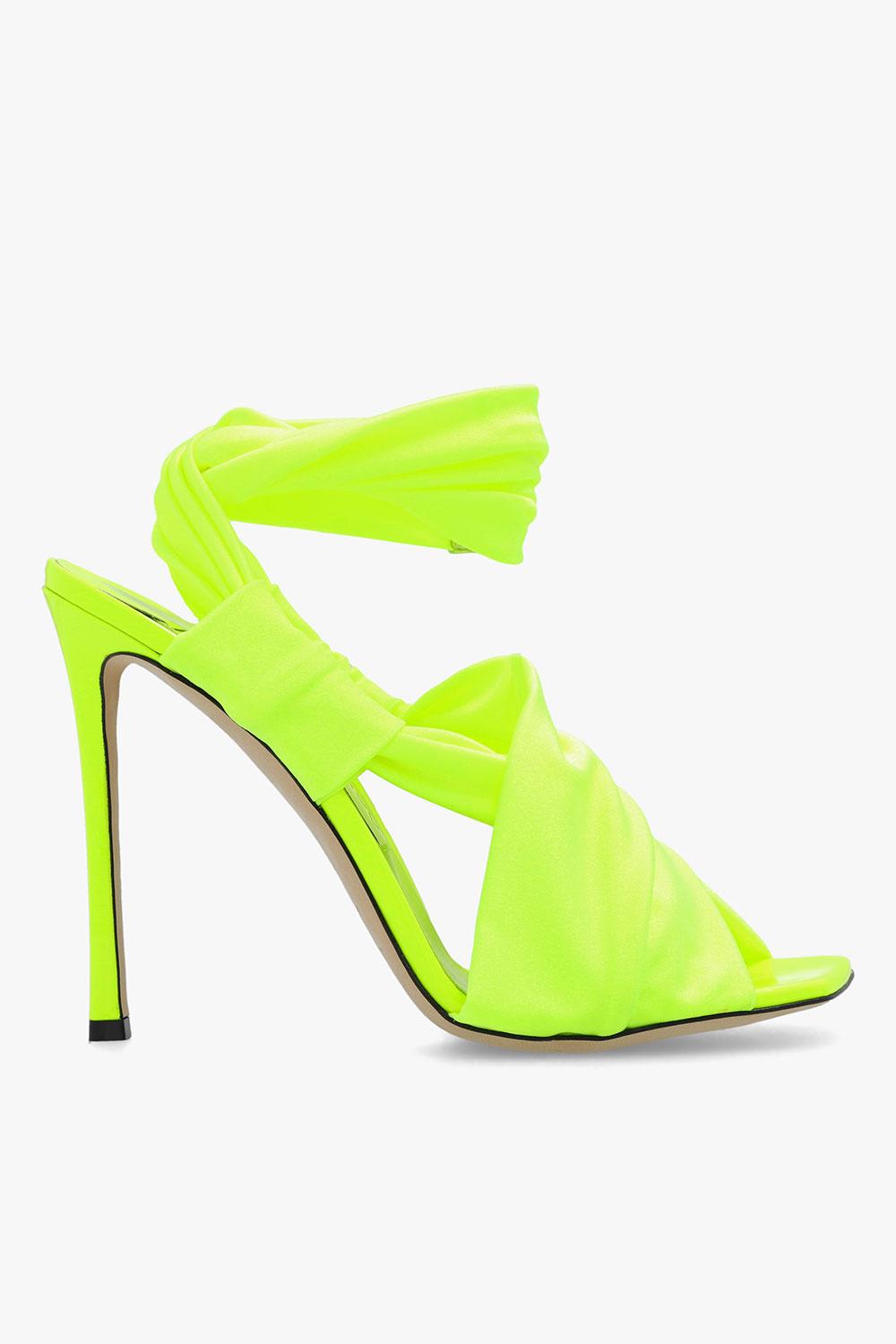 Jimmy Choo Neoma 11 Neon Yellow Sandal In Lime