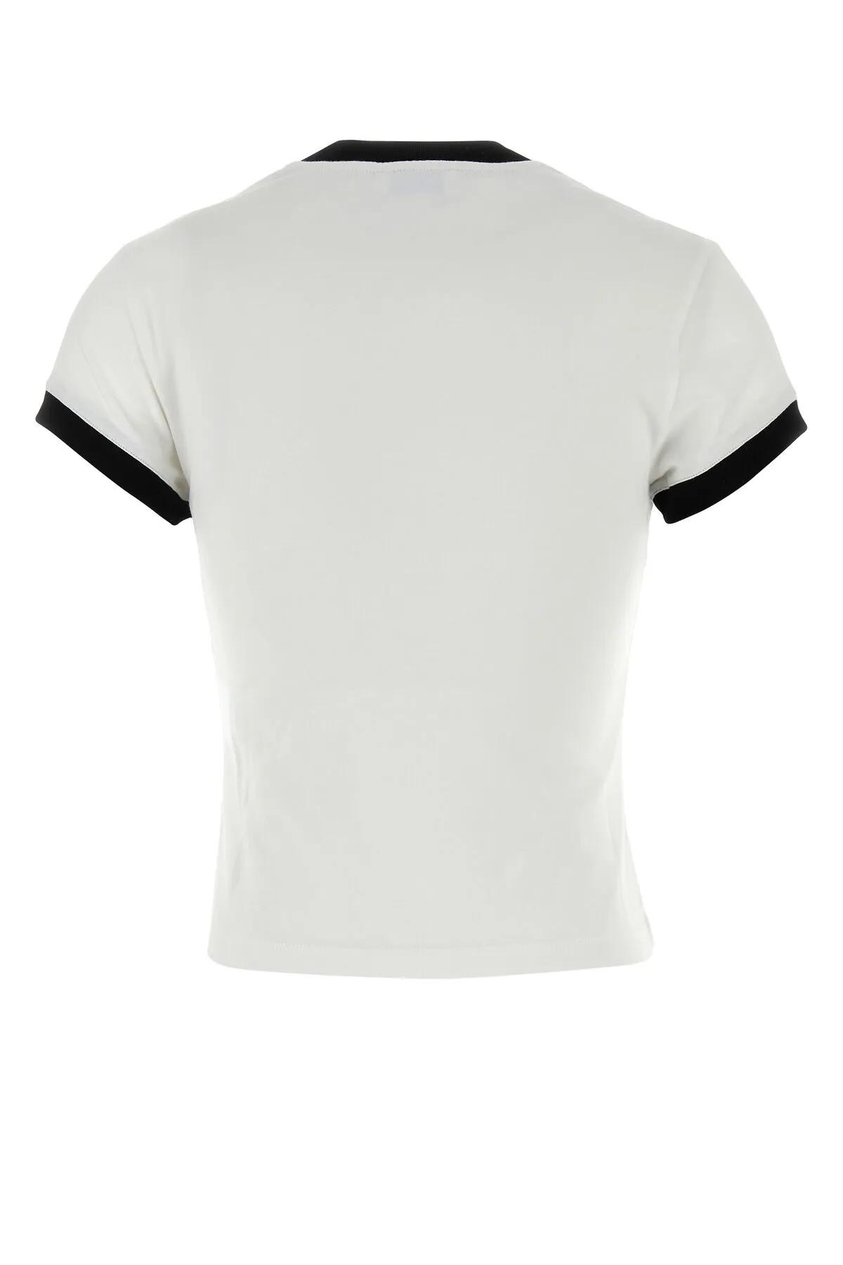 Shop Off-white White Cotton T-shirt In White/black