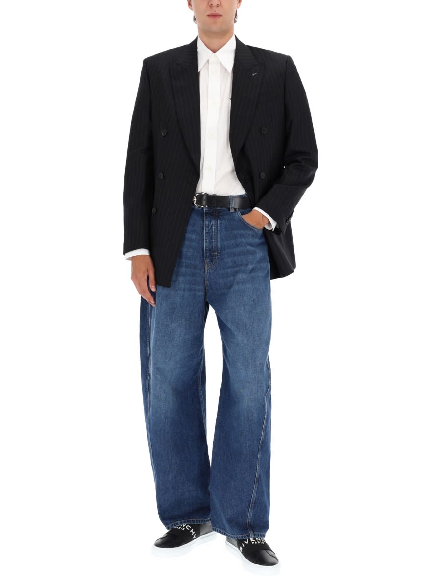 Givenchy Fitted Striped Jacket In Black