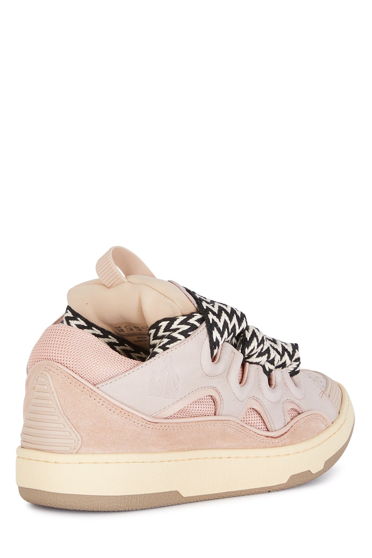 Shop Lanvin Multicolor Leather And Fabric Curb Sneakers In 51