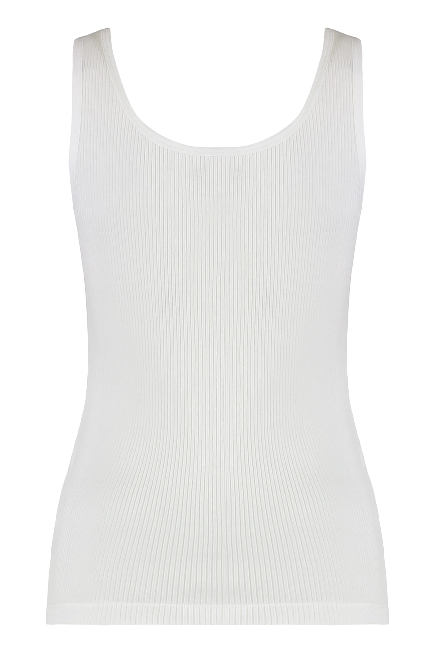 Chloé Ribbed Tank Top In White