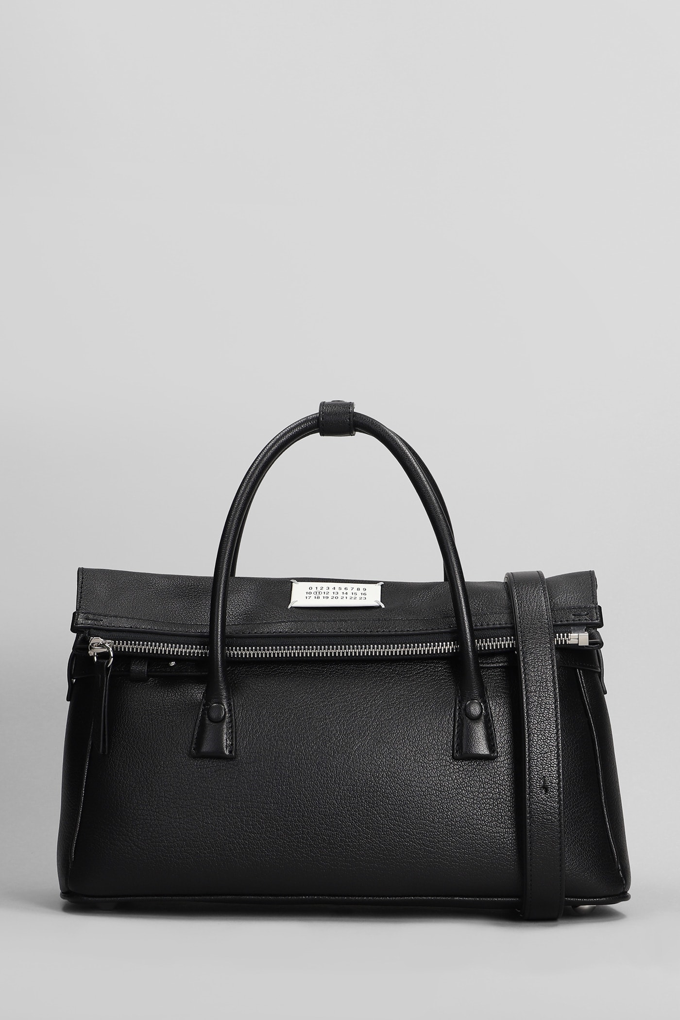 Shop Maison Margiela 5ac Shoulder Bag In Black Leather