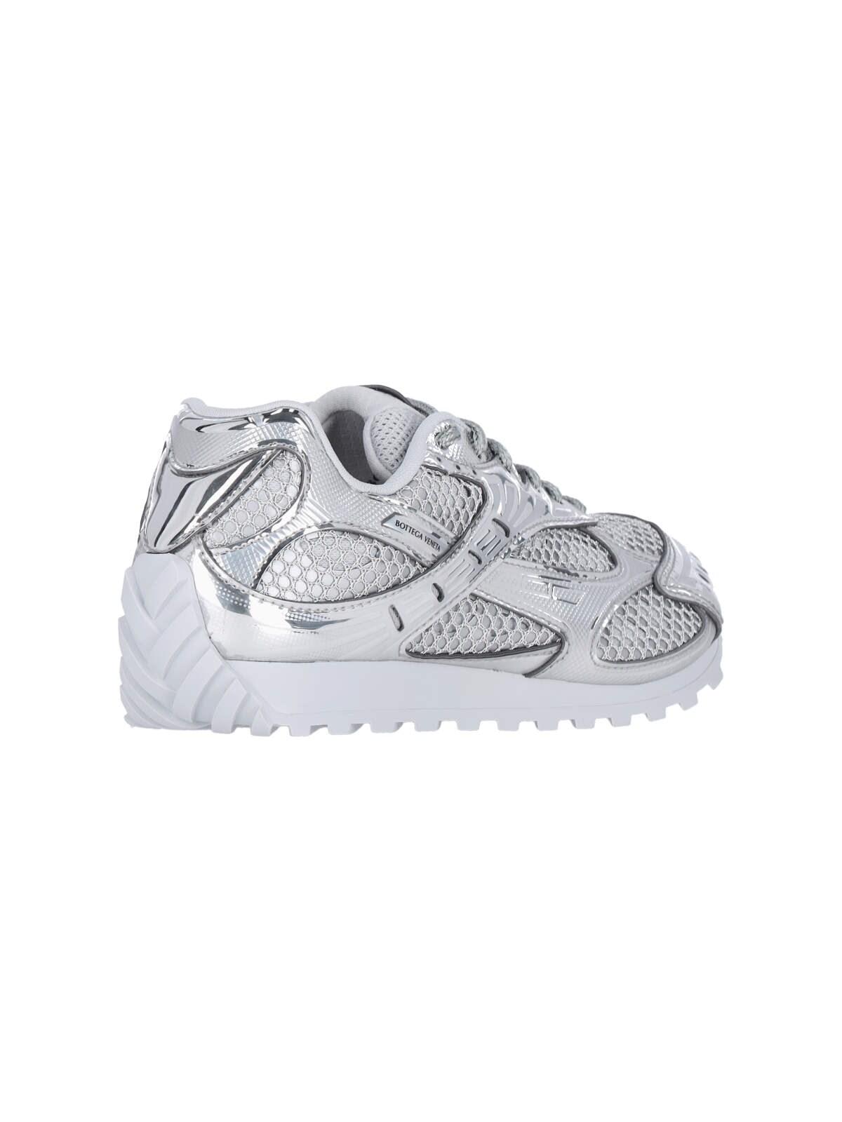 Shop Bottega Veneta Orbit Sneakers In Argento