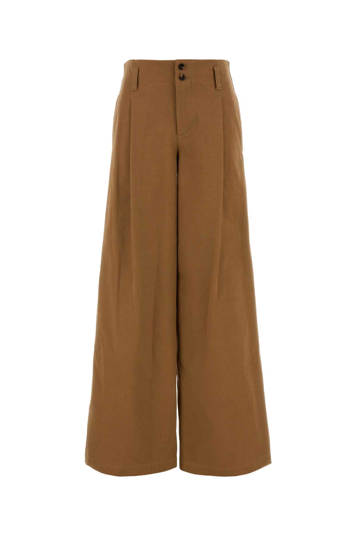 Chloé Brown Cotton Wide-leg Pant