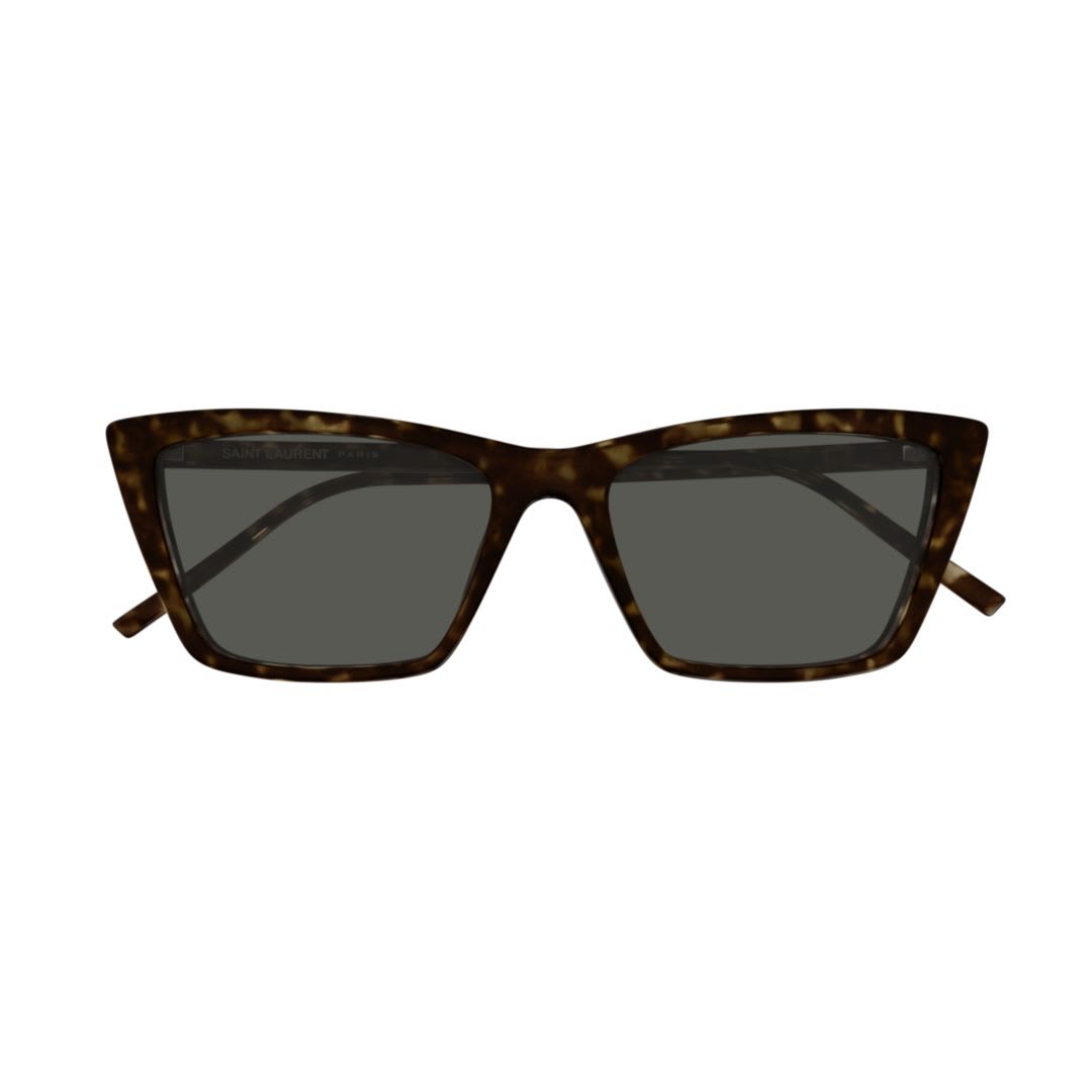 Shop Saint Laurent Sl 737ica Thin-002 Havana-havana-grey