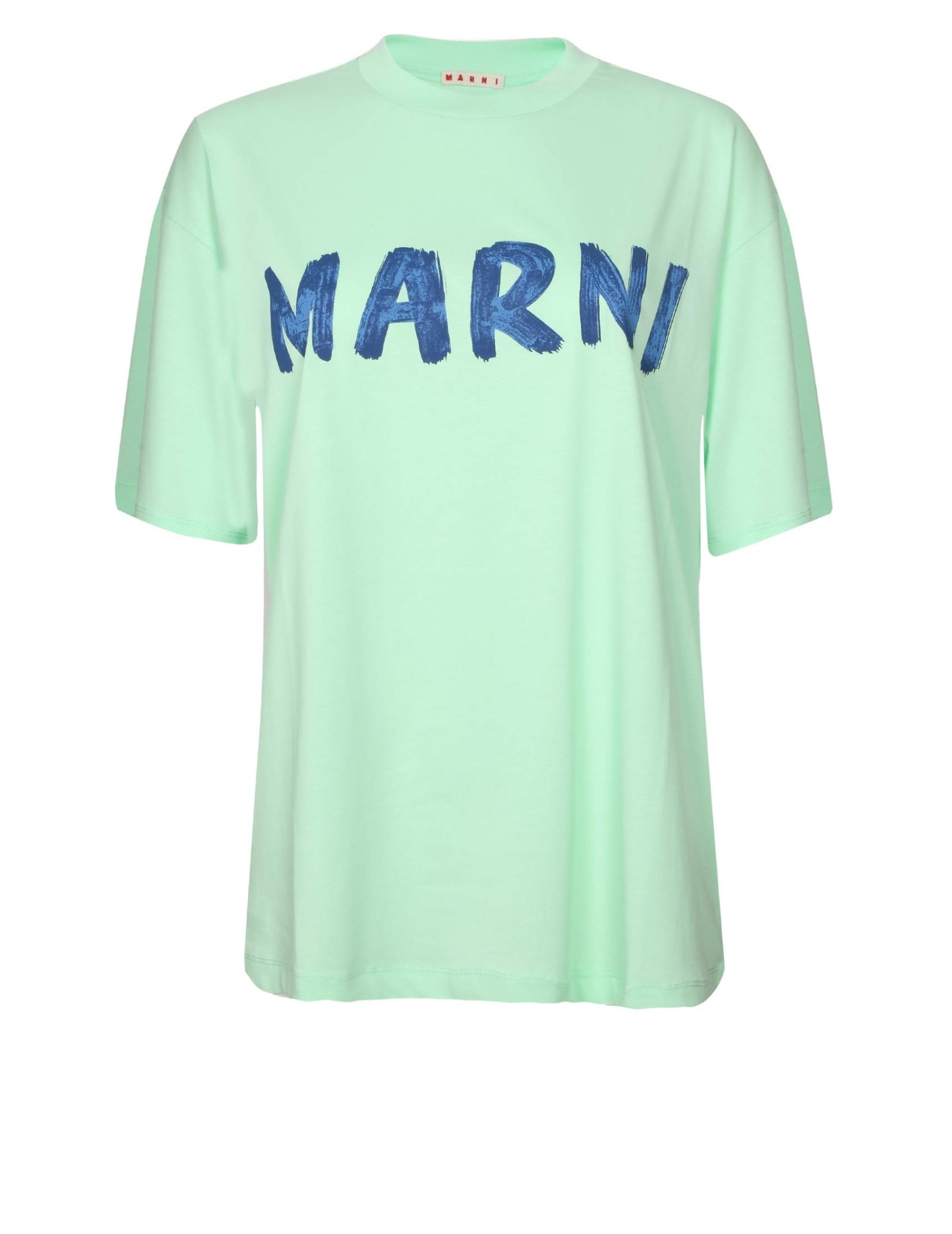 MARNI COTTON T-SHIRT WITH LOGO PRINT