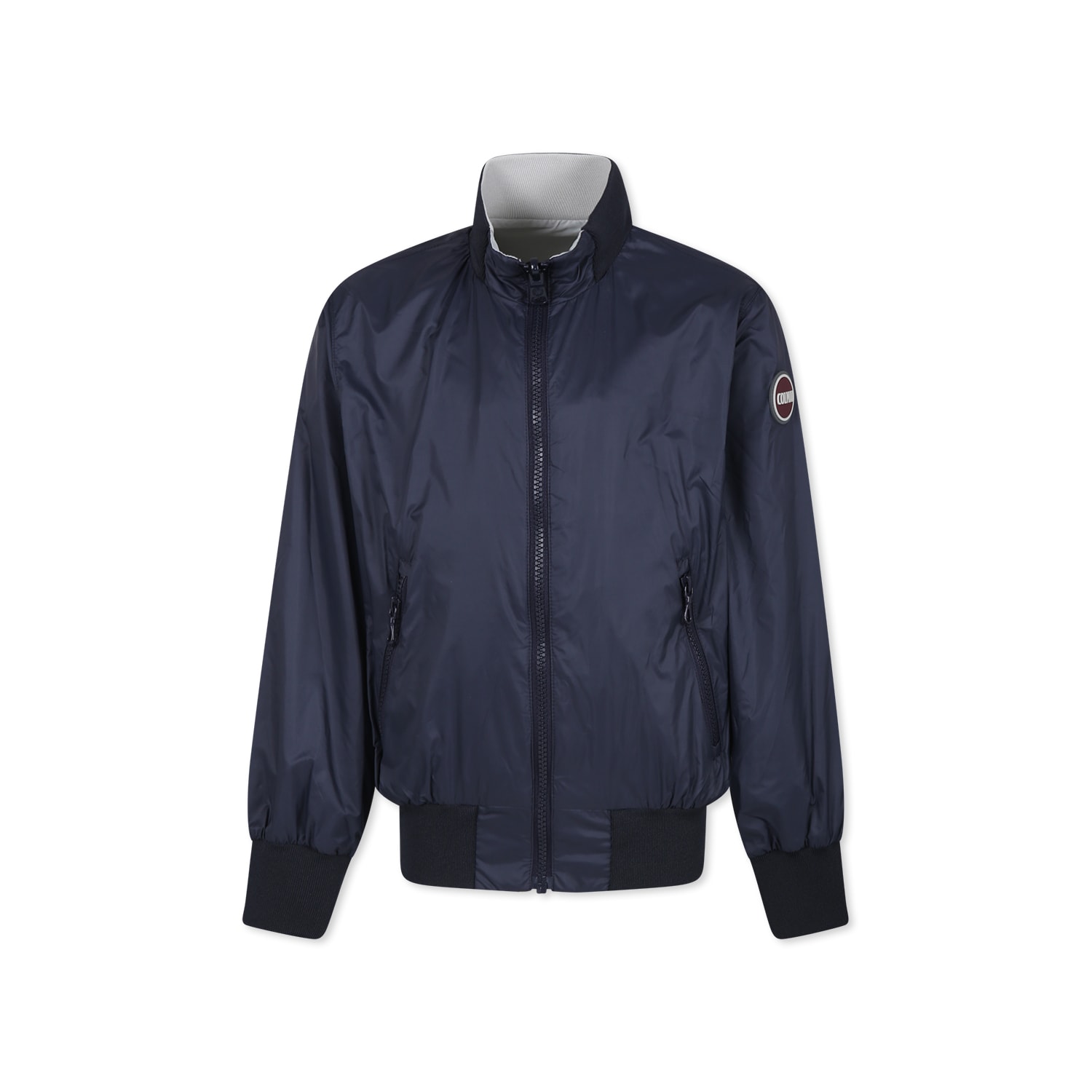 Colmar Blue Reversible Windbreaker For Boy With Logo In Blue