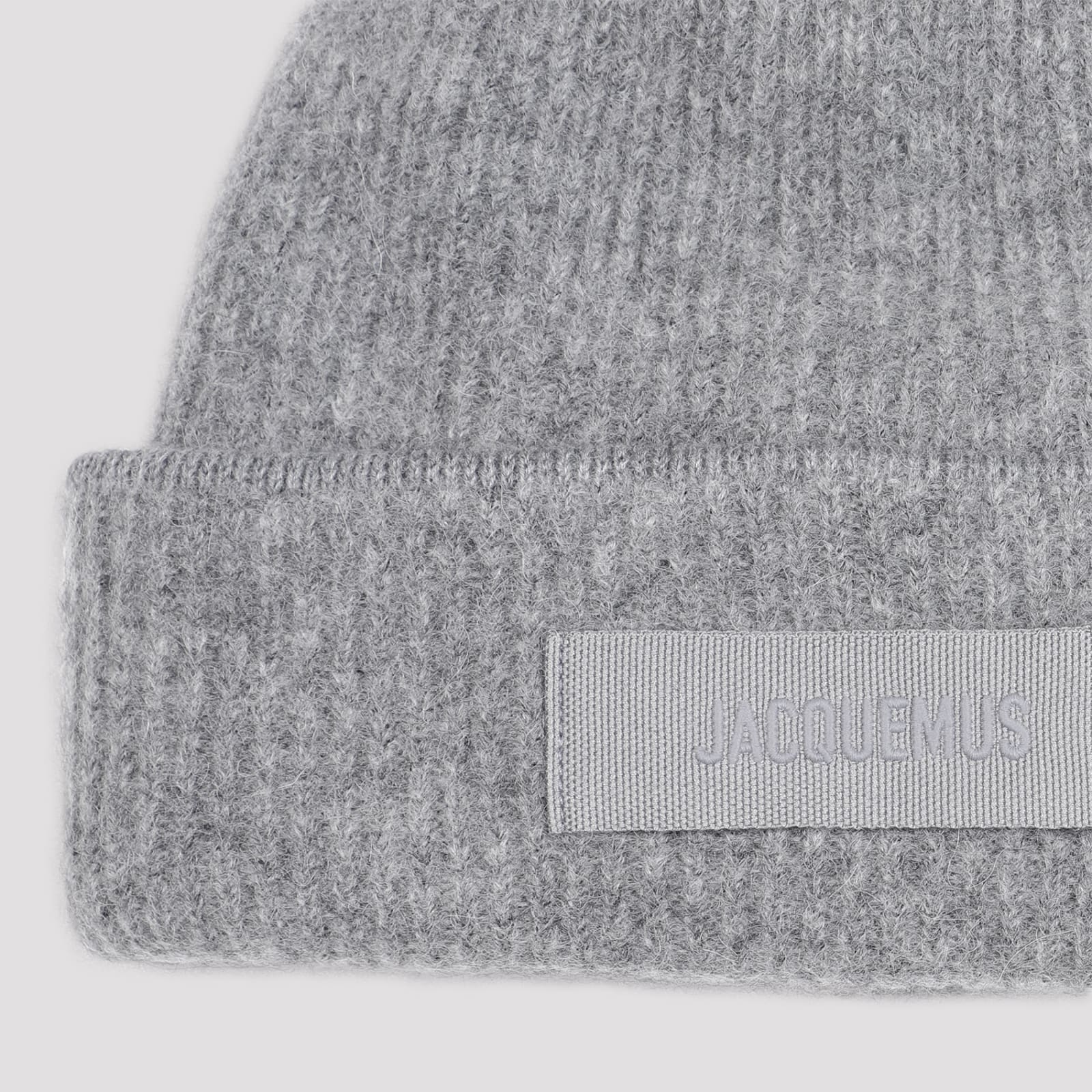 Jacquemus Le Bonnet Gros Grain Hat In Gray