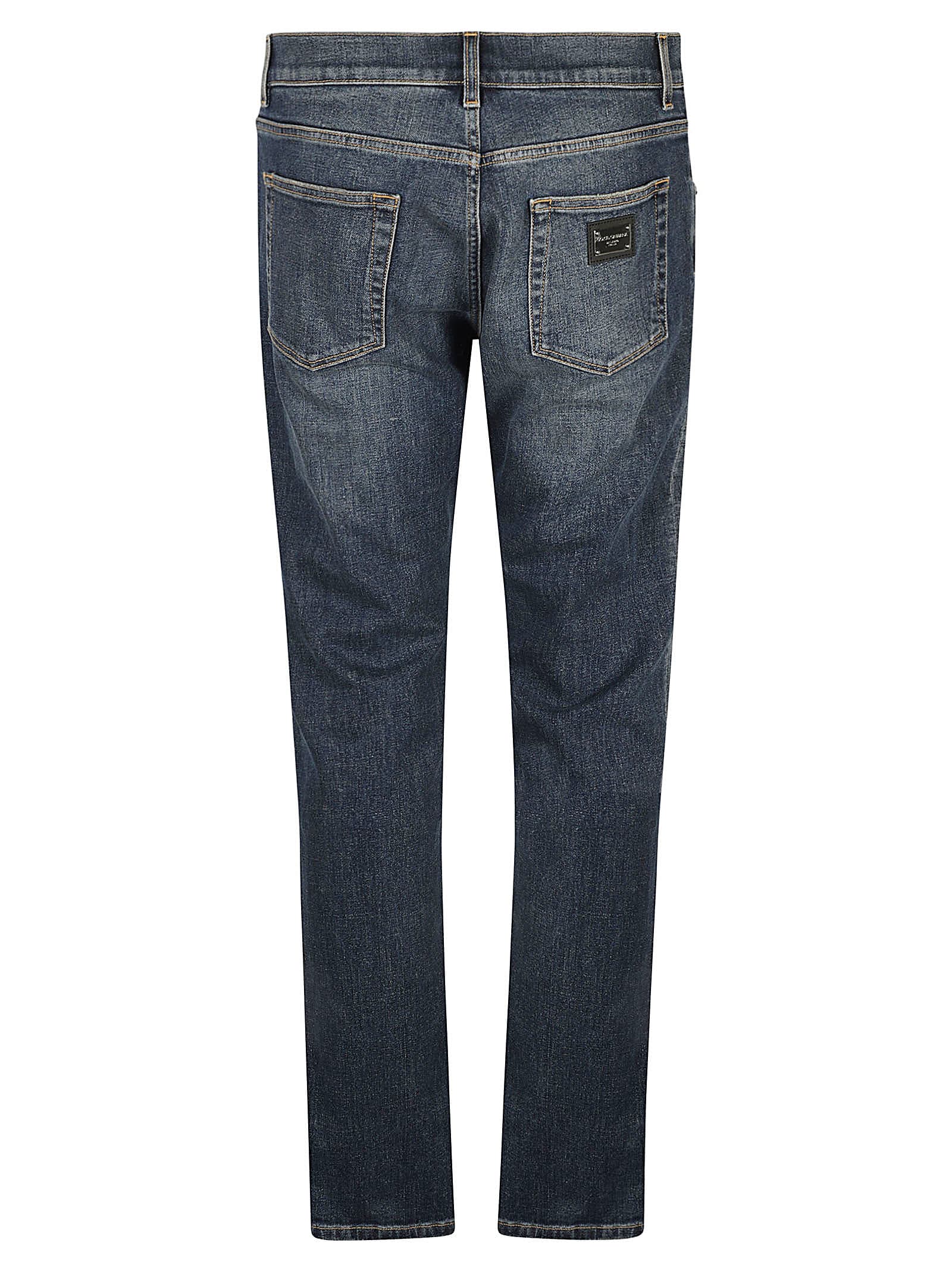 Shop Dolce & Gabbana Classic Fitted Jeans In Variante Abbinata