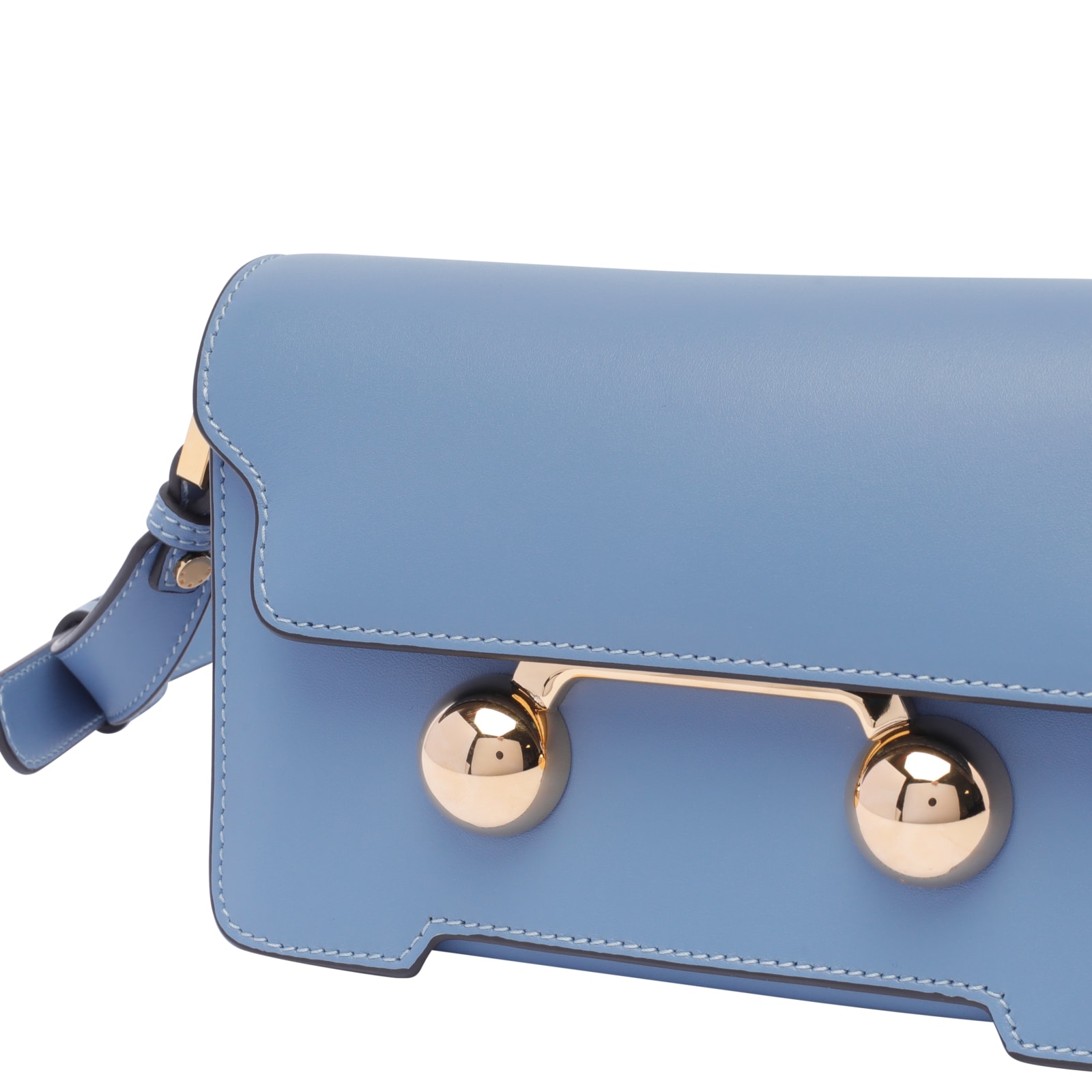 Shop Marni Mini Trunkaroo Shoulder Bag In Opal