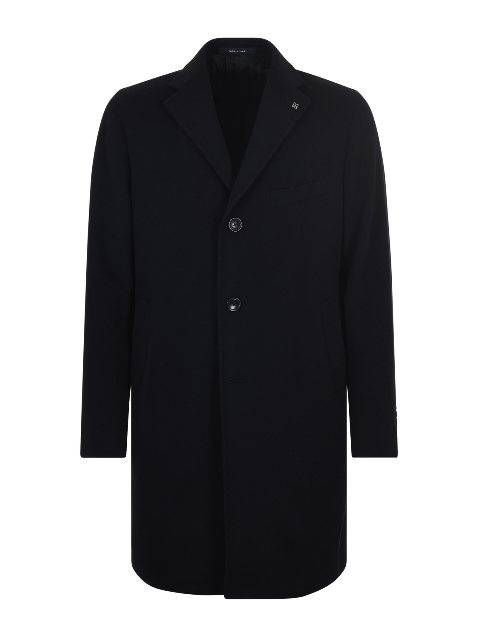 Shop Tagliatore Coat In Black