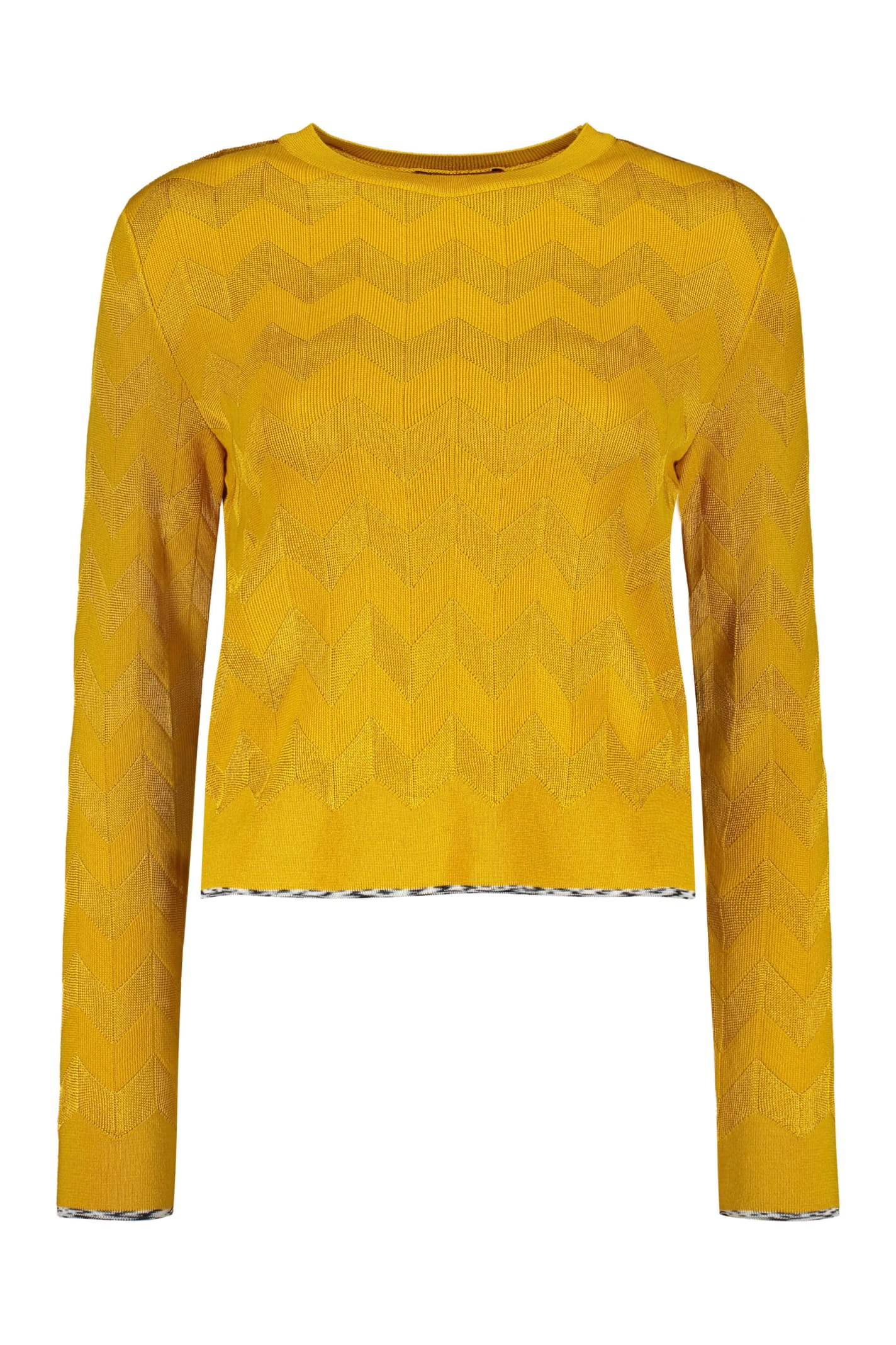 Missoni Wool Blend Sweater In Mustard