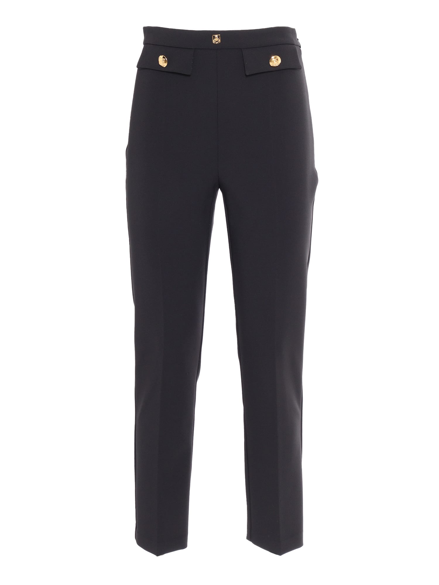 Shop Elisabetta Franchi Trousers In Black