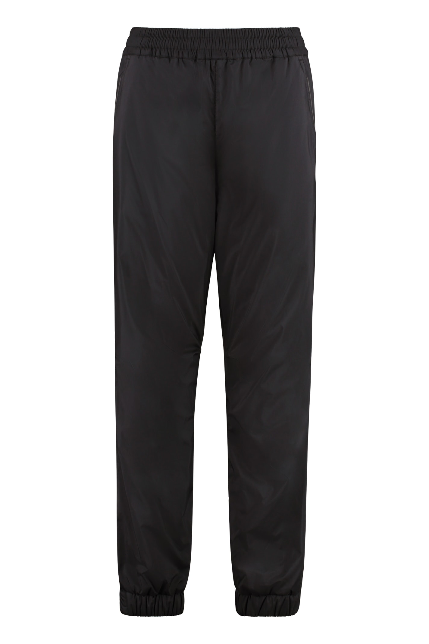 Shop Moncler Techno Fabric Track Pants In Black