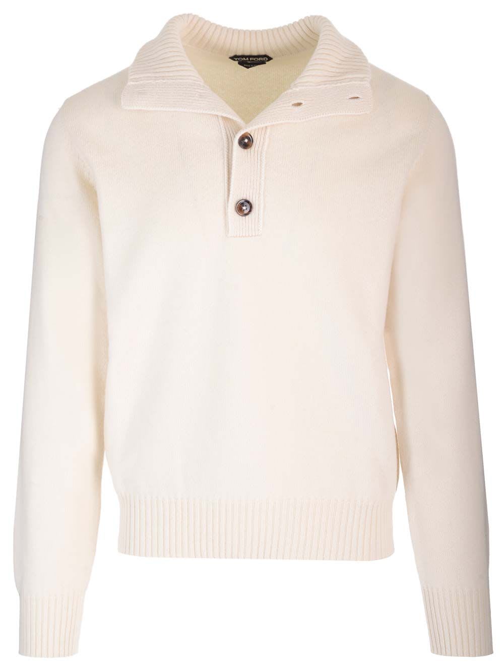 Shop Tom Ford Cashmere Sweater In White