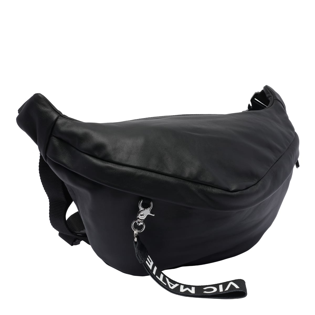Vic Matie Leather Bum Bag In Black