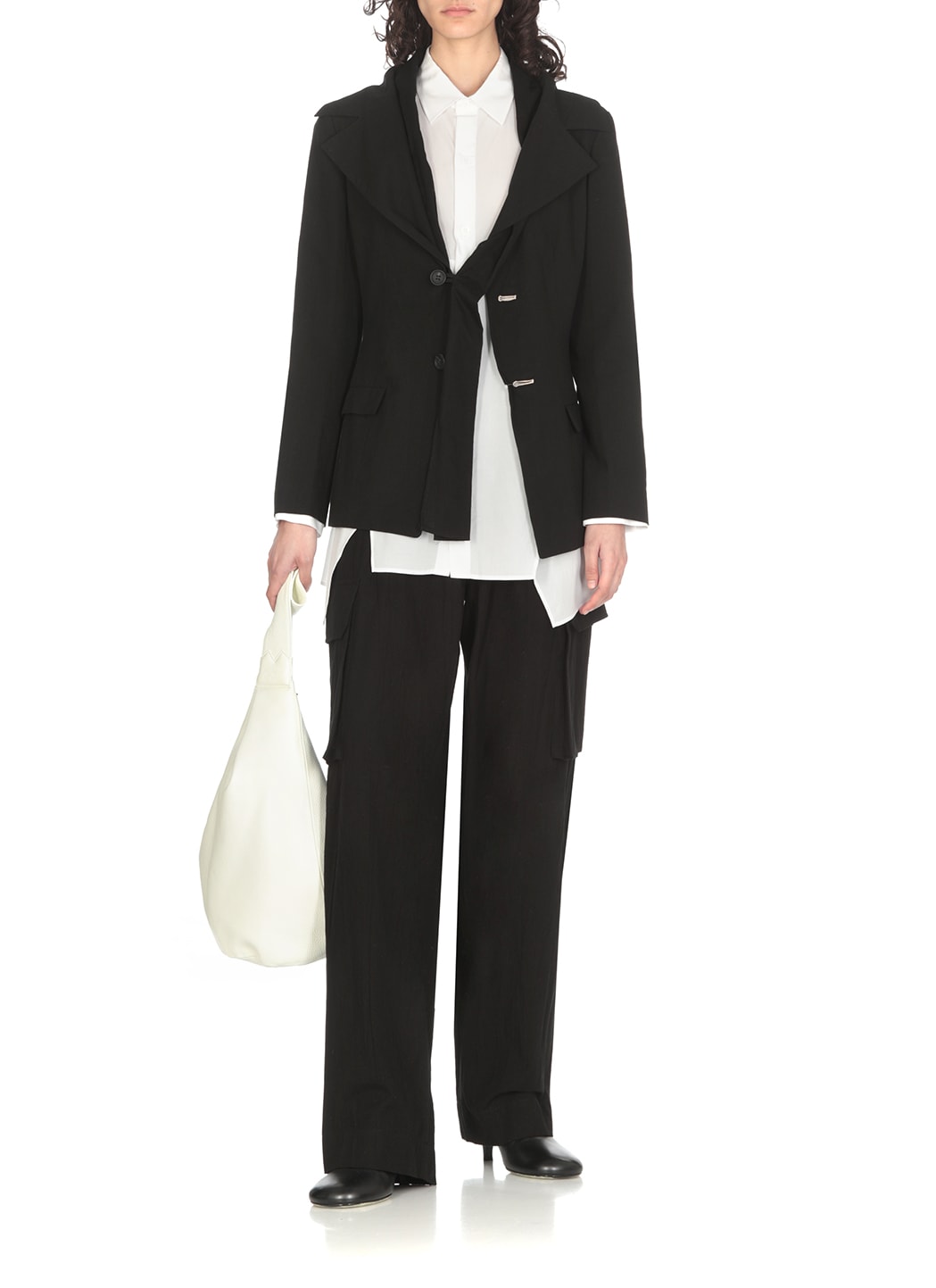 Shop Yohji Yamamoto Cotton Blazer In Black