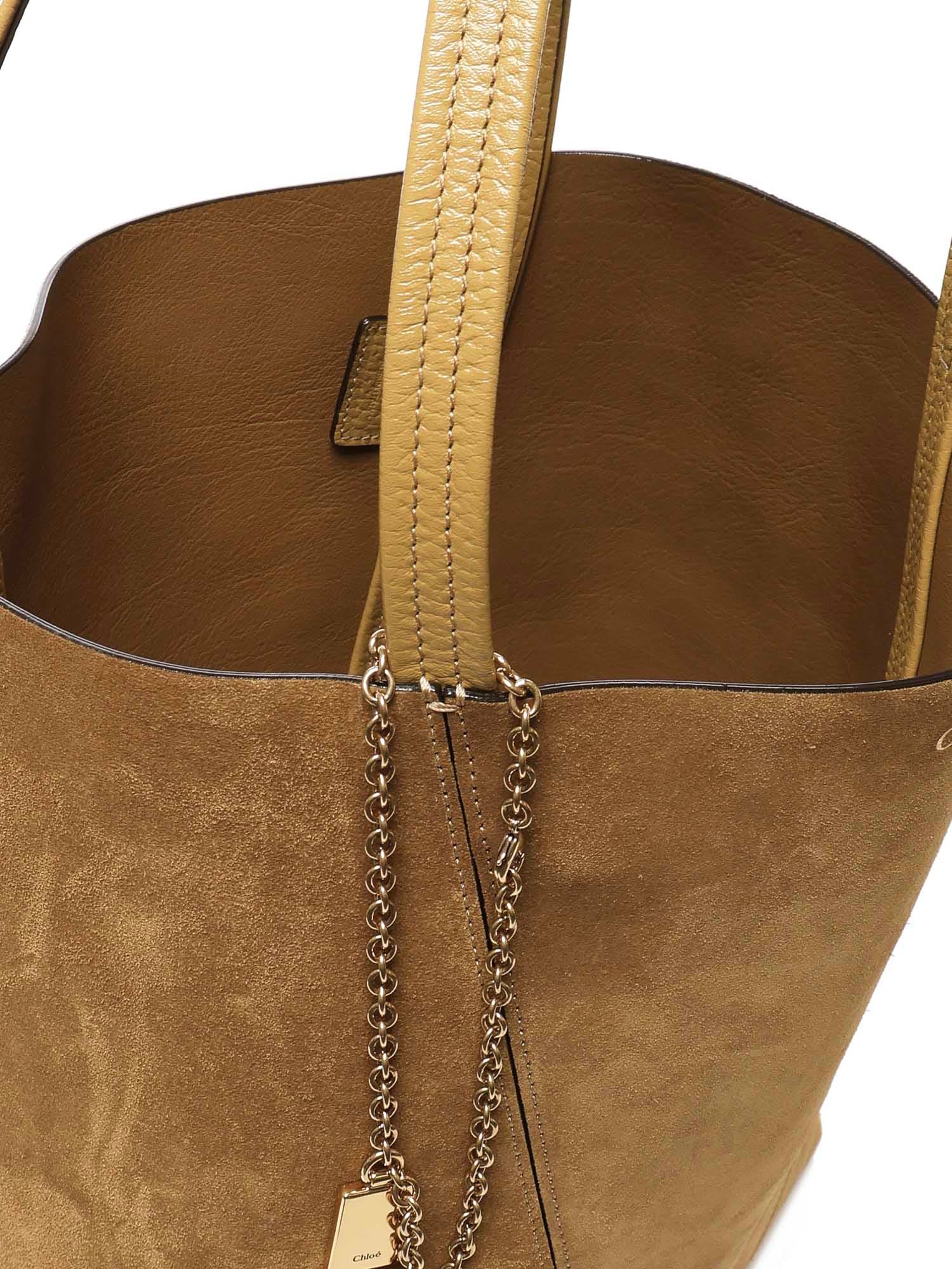 Chloé Spin Tote Bag In Brown