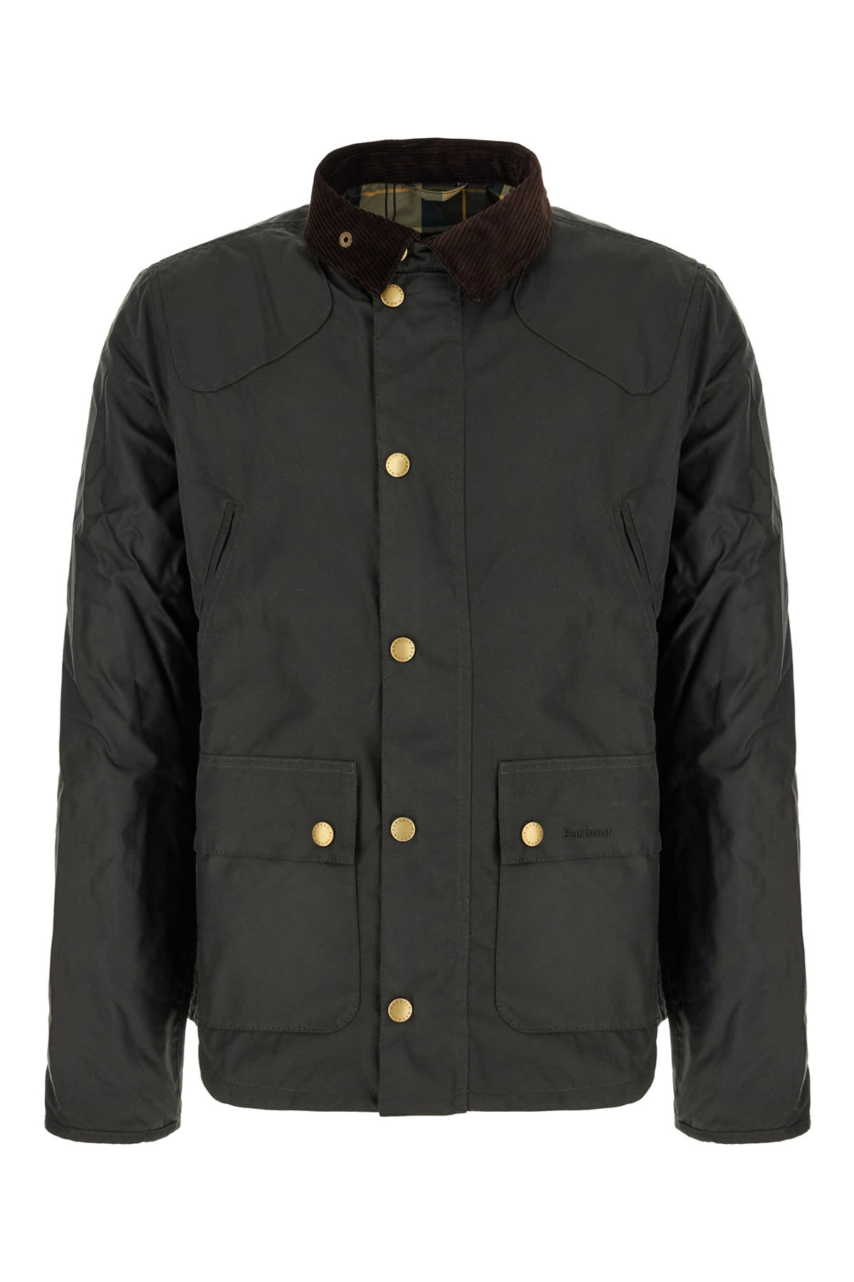 Barbour Bottle Green Cotton Reelin Jacket In Green
