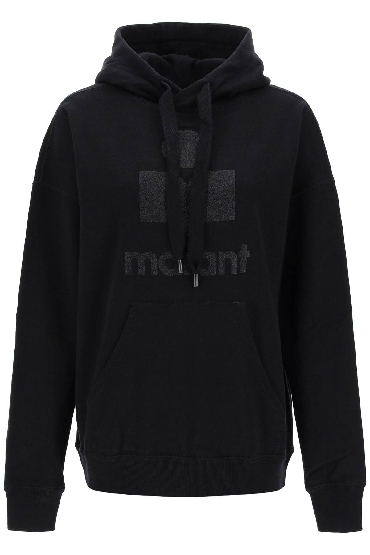 Shop Marant Etoile Mansel Sweatshirt With Glitter Logo In Black