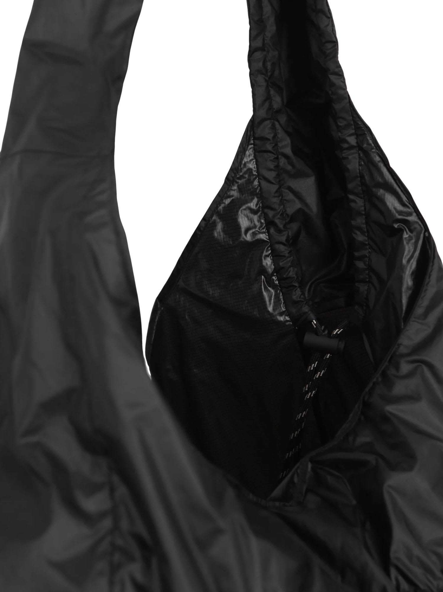 Roa Packable Nylon Knot Shoulder Bag In Black