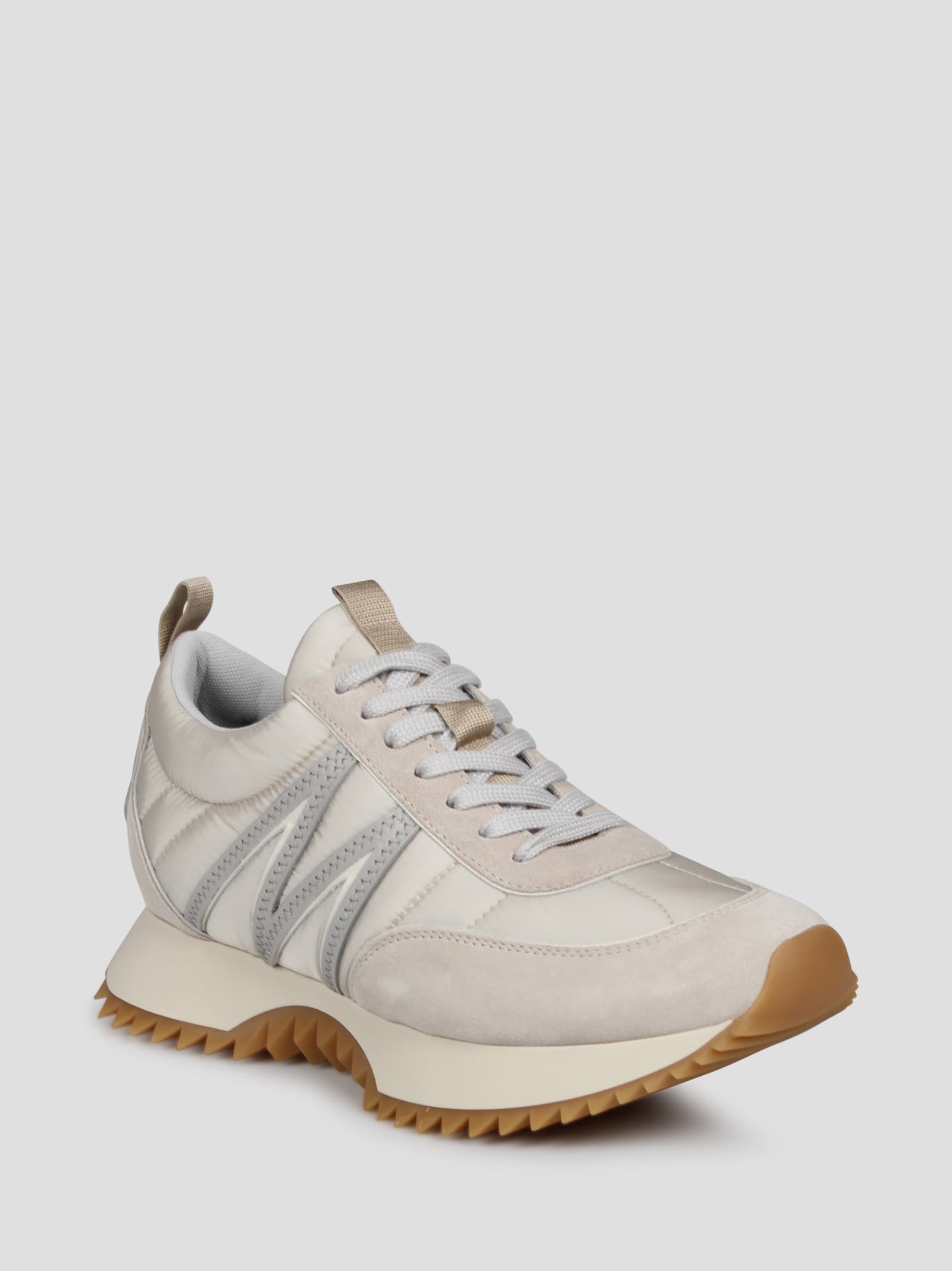 Shop Moncler Pacey Sneakers In Light Grey