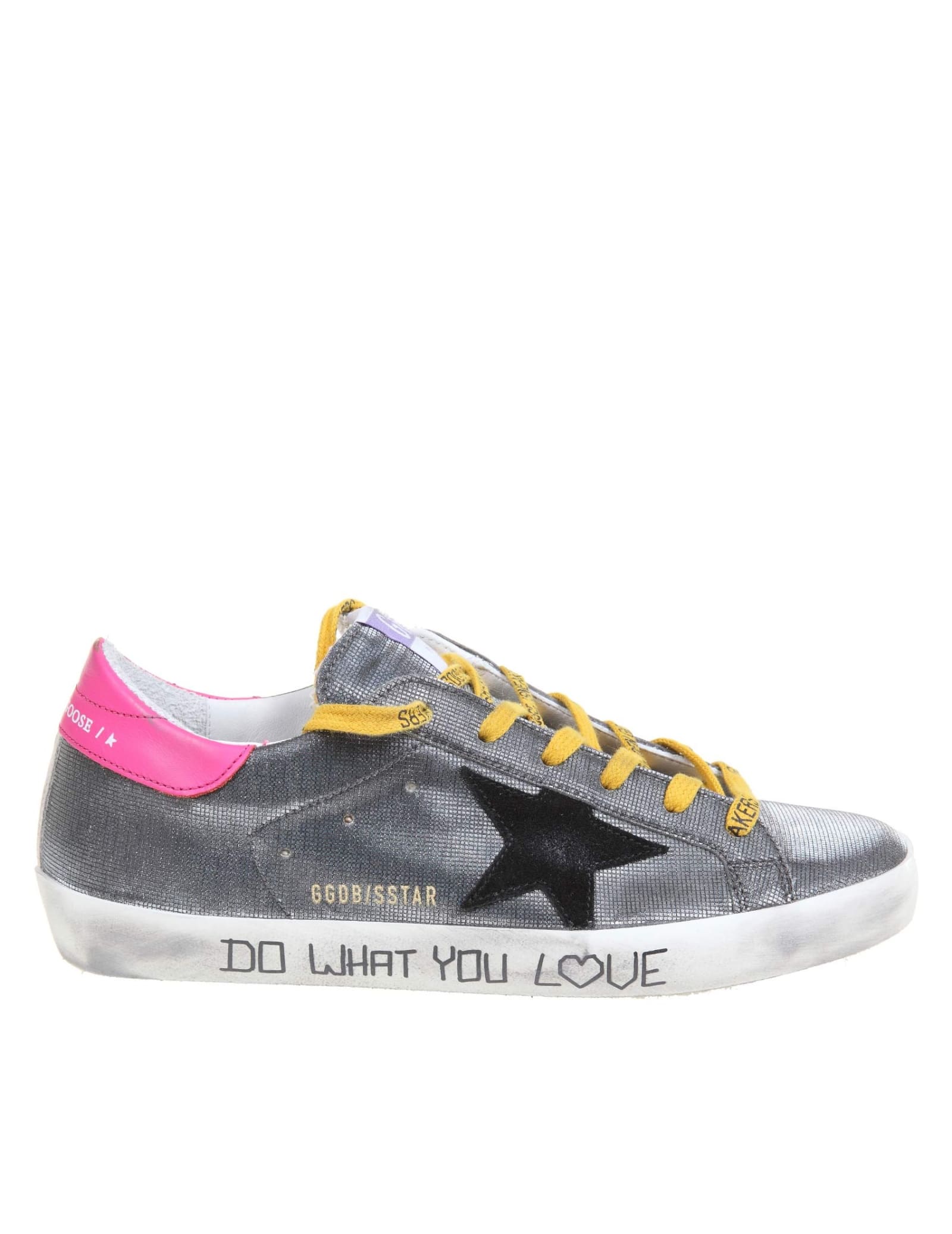 Golden Goose Super Star Sneakers In Laminated Fabric