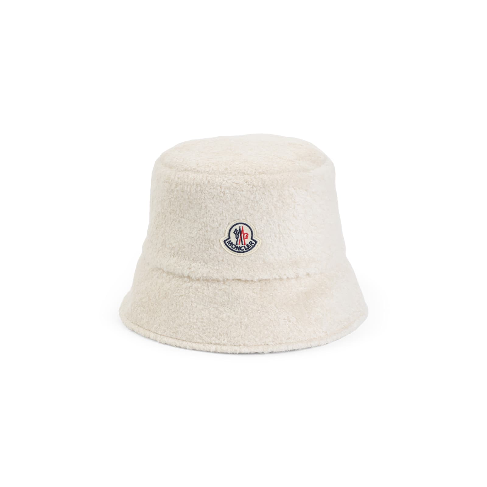 Moncler Soft Texture Bucket Shape Hat In White