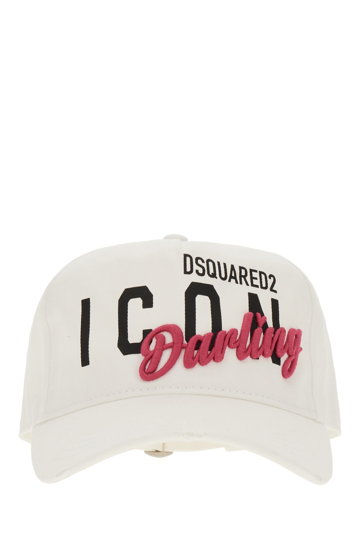 Dsquared2 White Cotton Baseball Cap In 1062