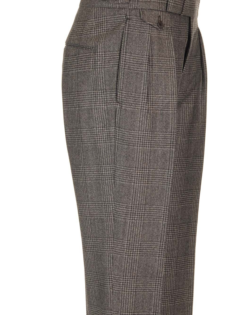 Shop Tagliatore Tweed Trousers In Brown