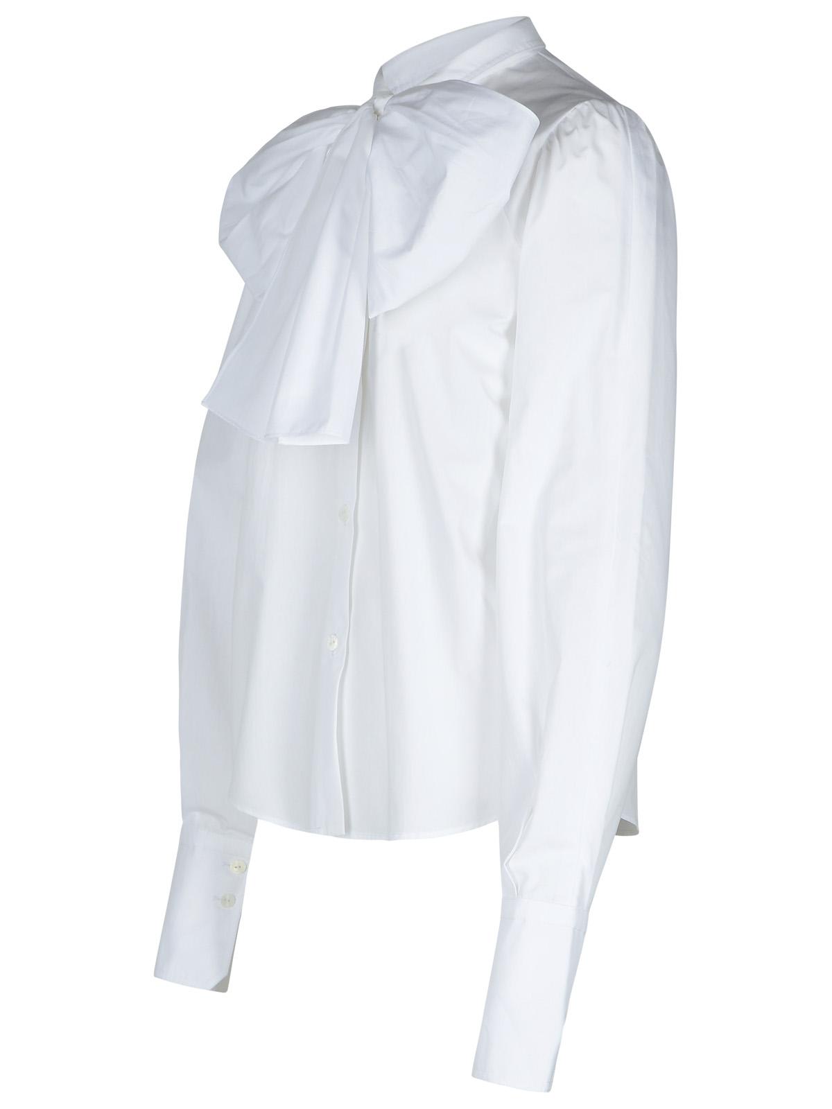 Shop Patou Ascot White Cotton Blouse