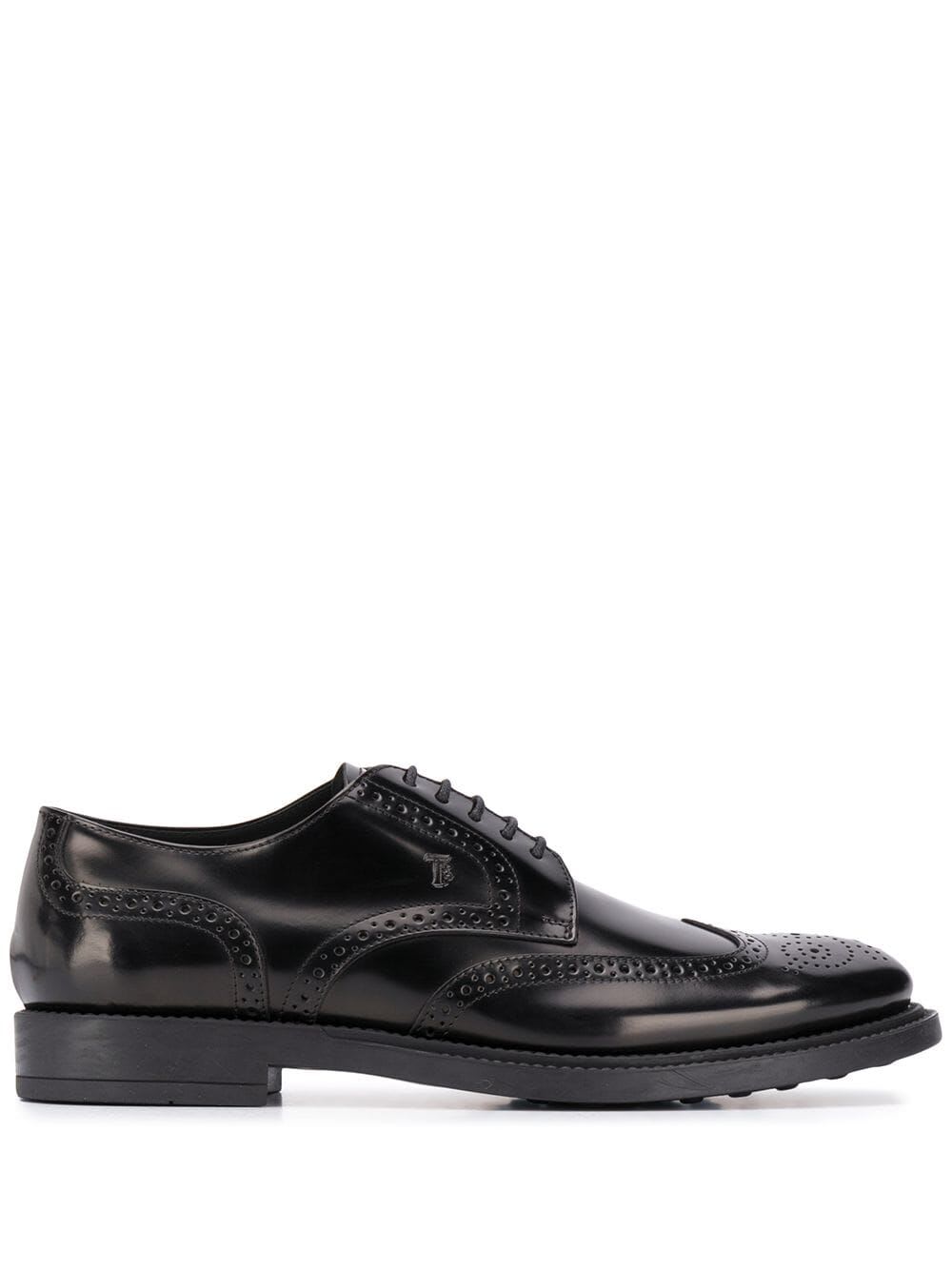 Shop Tod's Derbies In Black