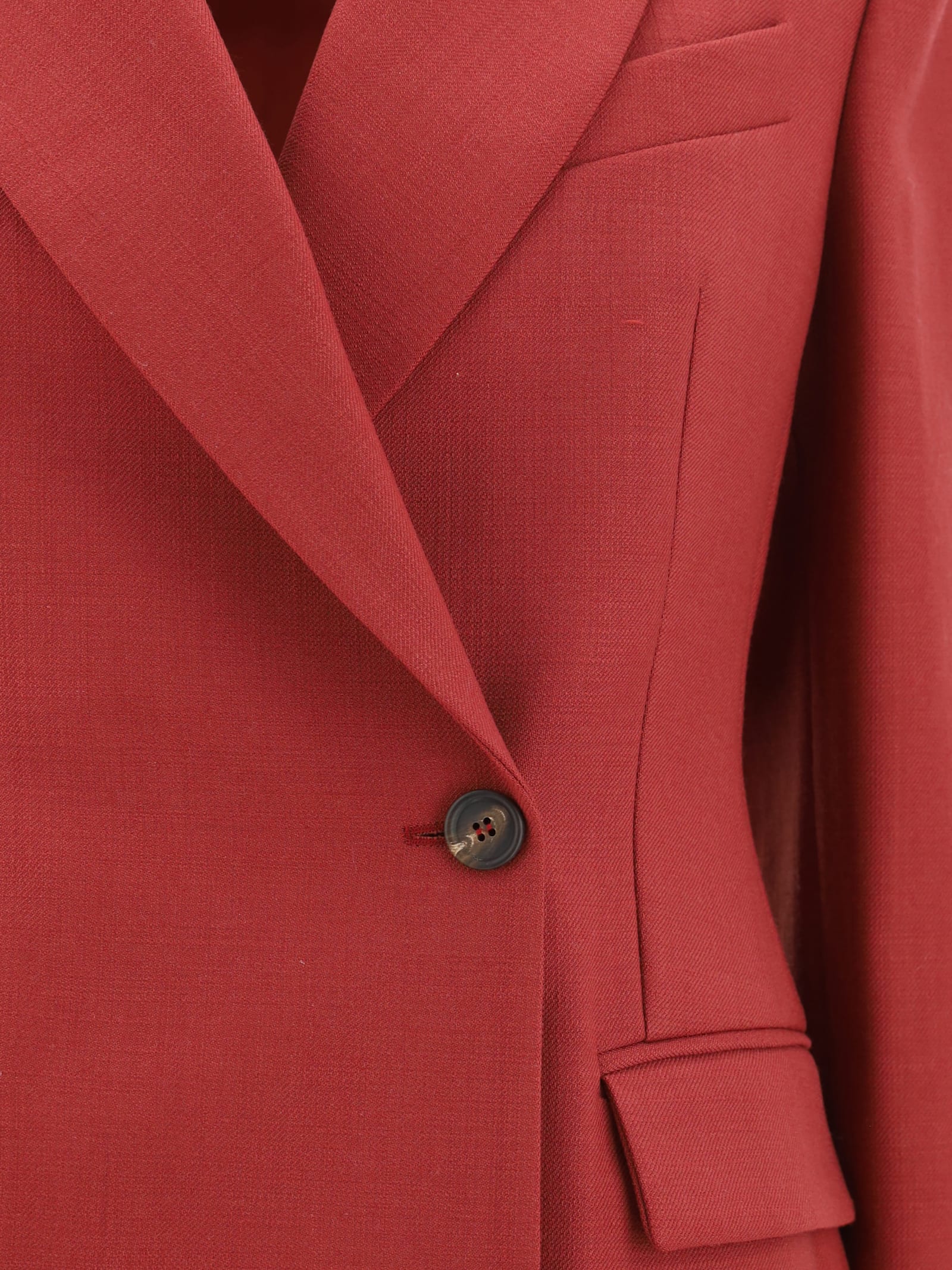 Shop Brunello Cucinelli Blazer Jacket In Rosso