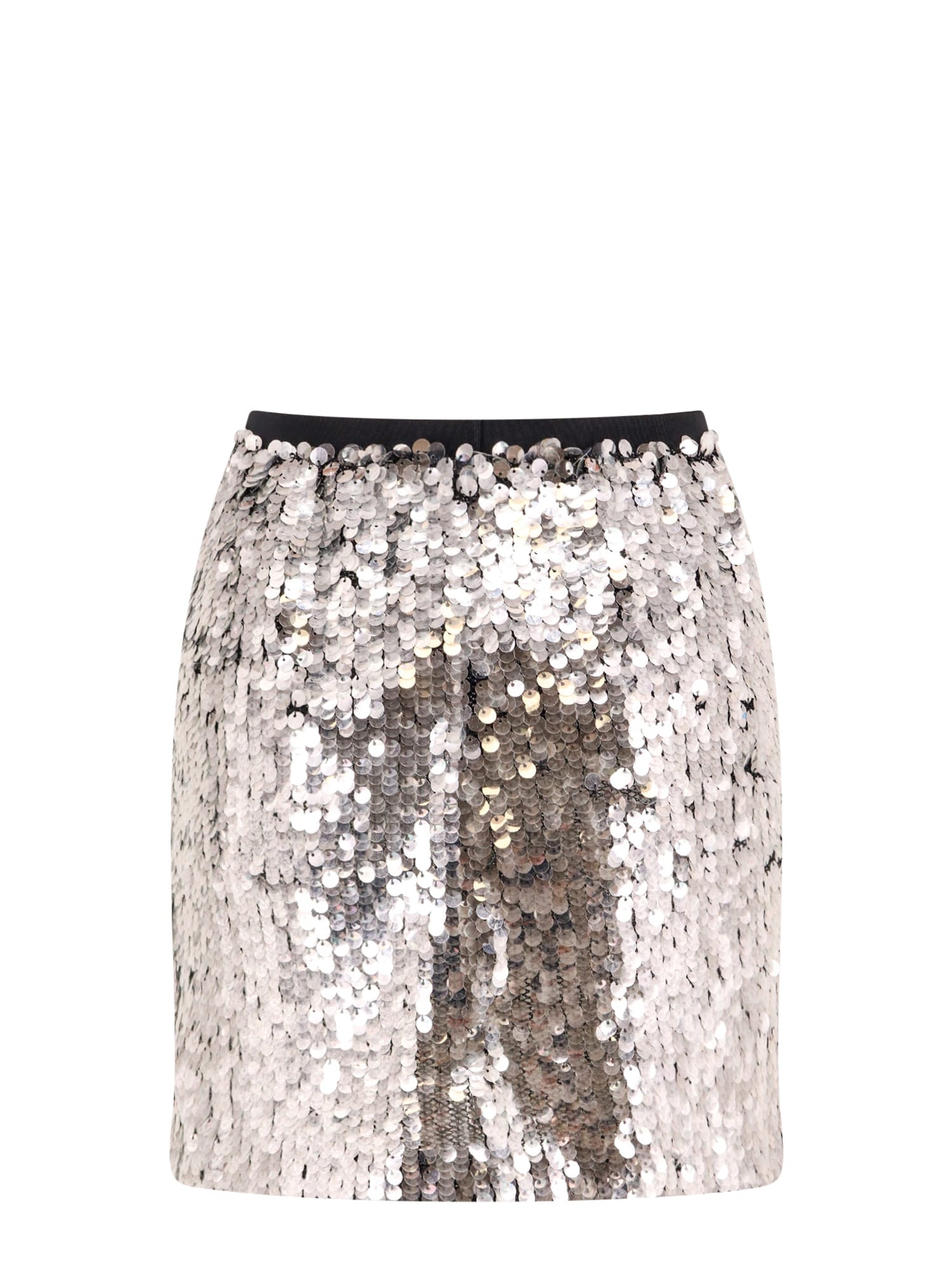 Shop Pinko Skirt In Silver