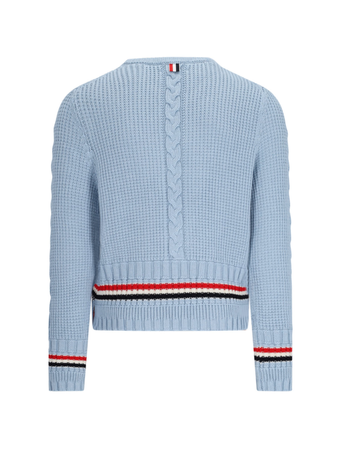 Shop Thom Browne Wool Sweater In Light Blue